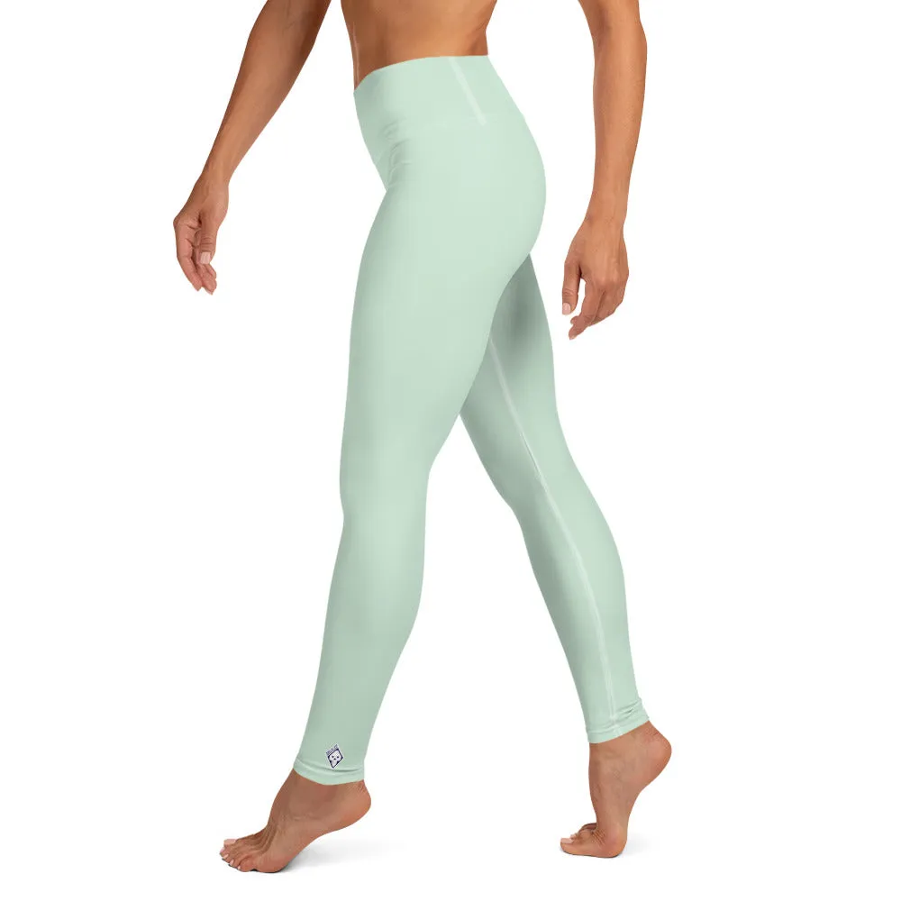 Modern Classic: Women's Solid Color Yoga Pants - Surf Crest