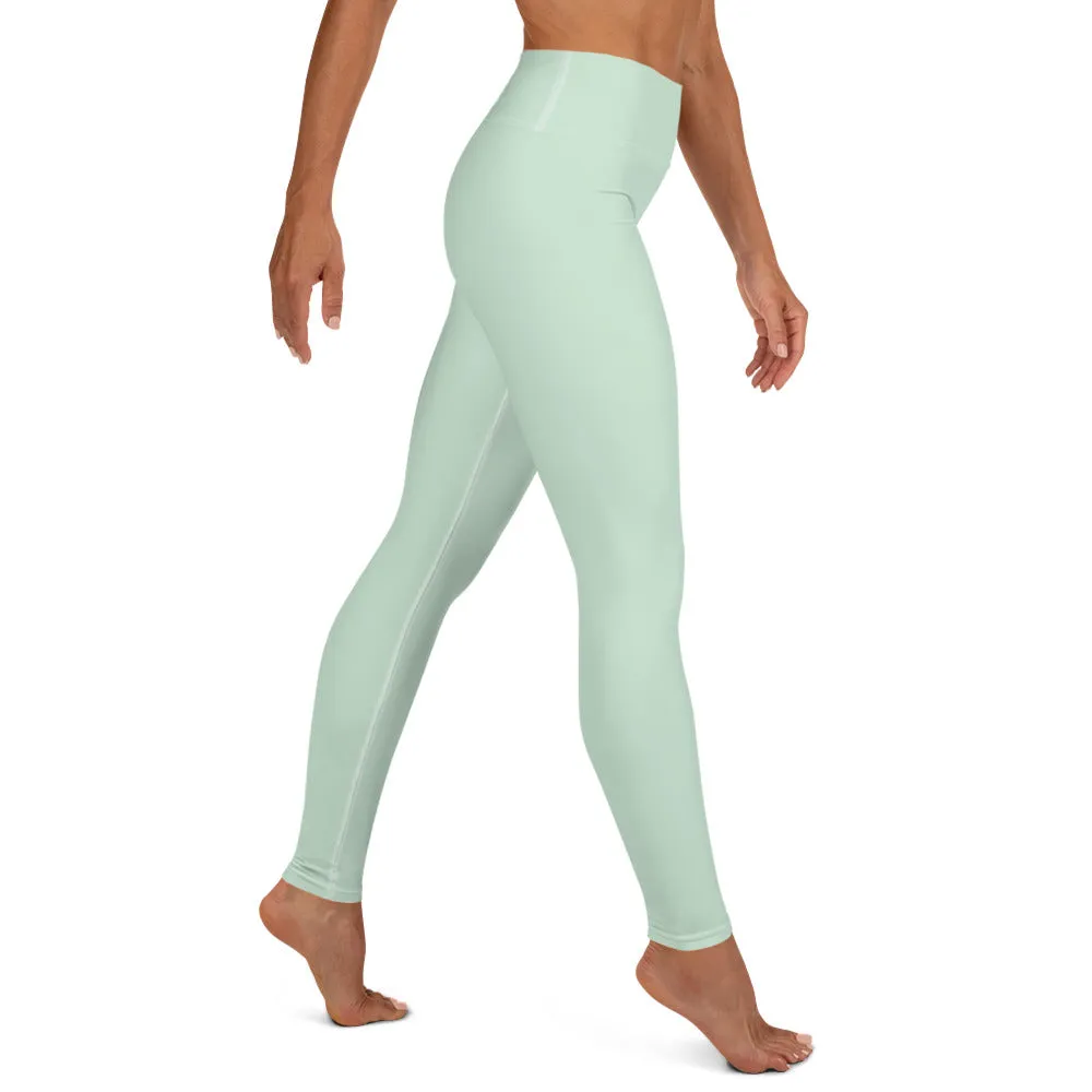 Modern Classic: Women's Solid Color Yoga Pants - Surf Crest