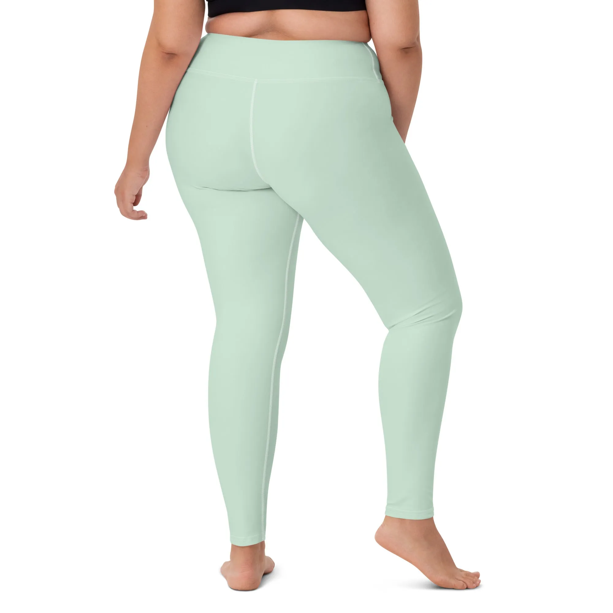 Modern Classic: Women's Solid Color Yoga Pants - Surf Crest