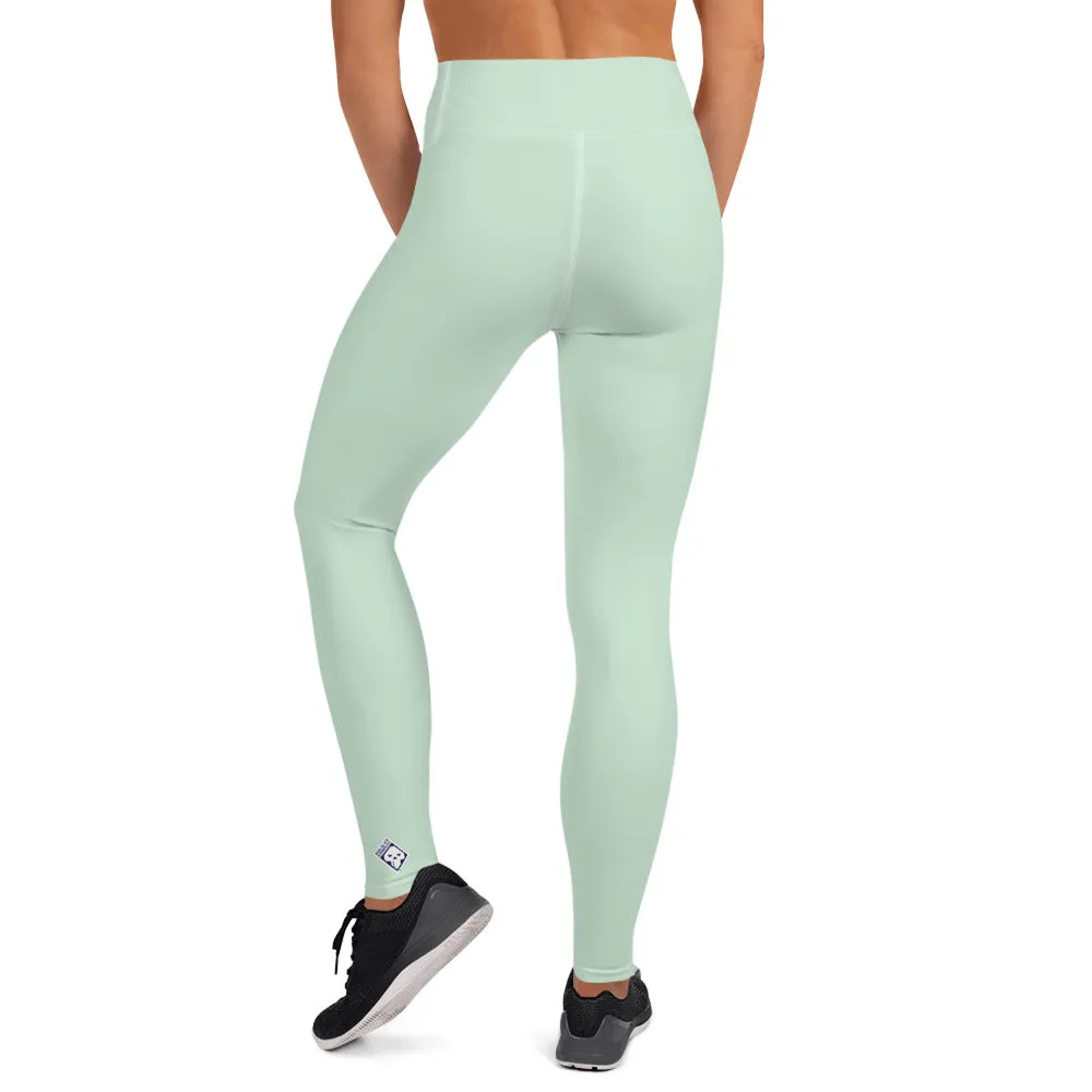 Modern Classic: Women's Solid Color Yoga Pants - Surf Crest