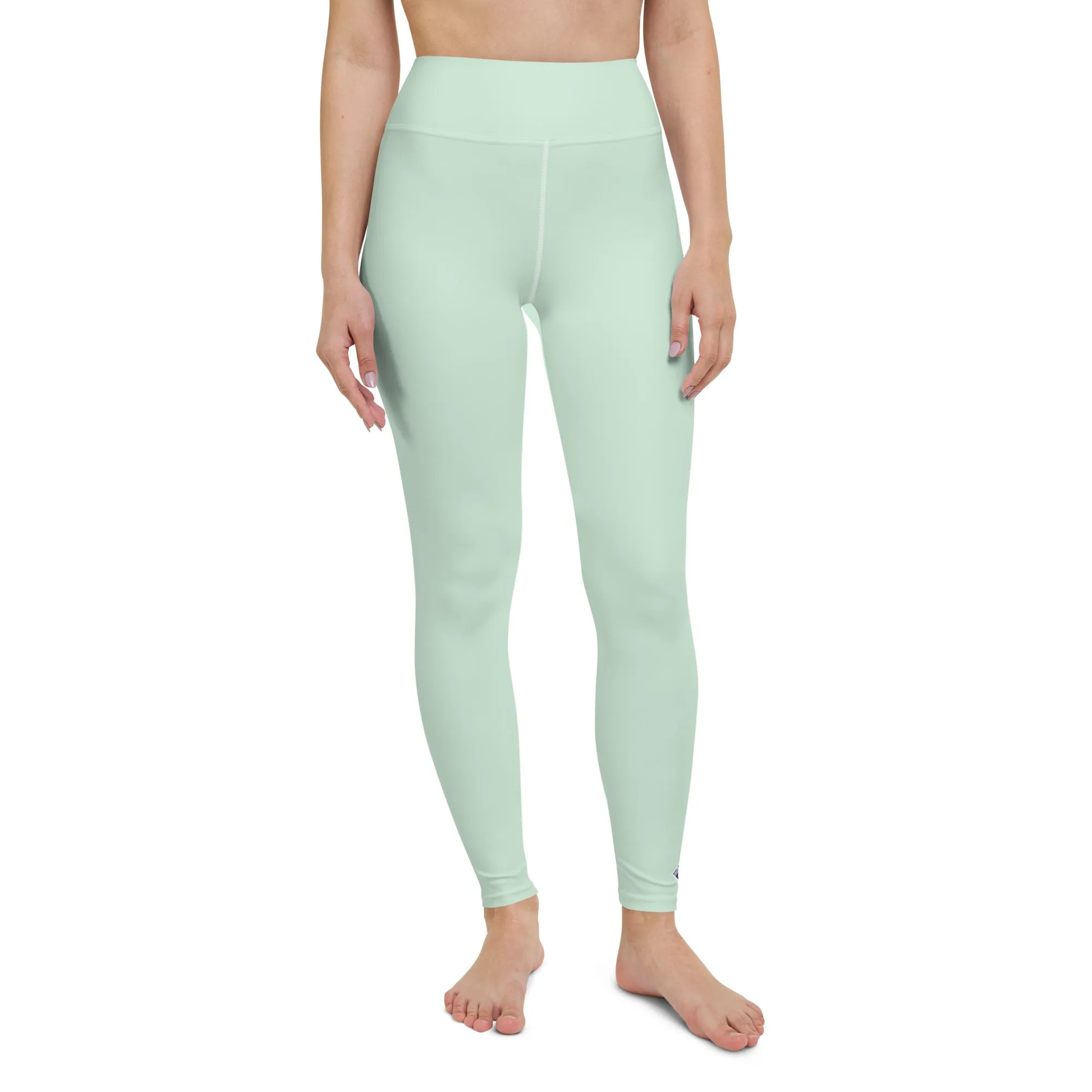 Modern Classic: Women's Solid Color Yoga Pants - Surf Crest