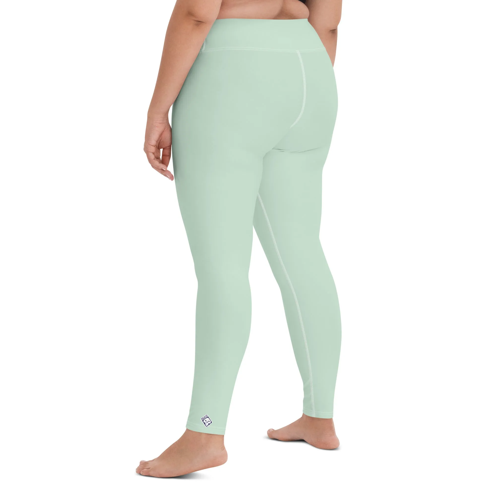 Modern Classic: Women's Solid Color Yoga Pants - Surf Crest