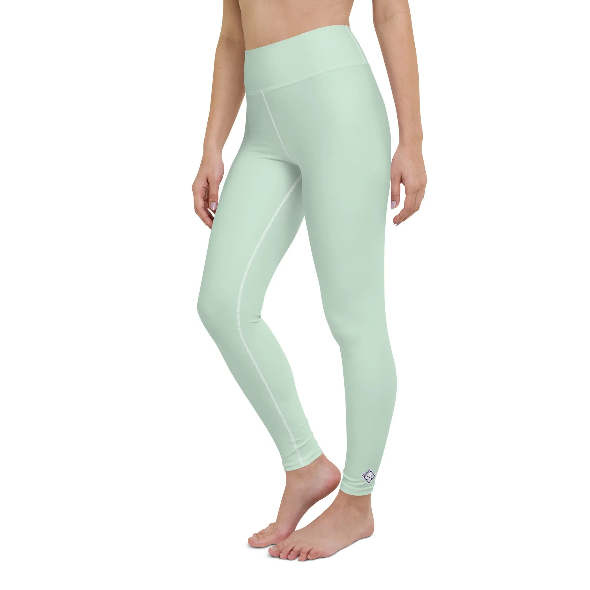 Modern Classic: Women's Solid Color Yoga Pants - Surf Crest