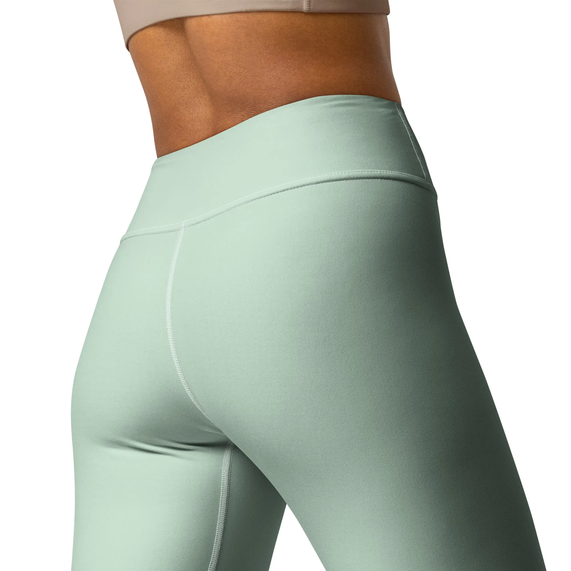 Modern Classic: Women's Solid Color Yoga Pants - Surf Crest