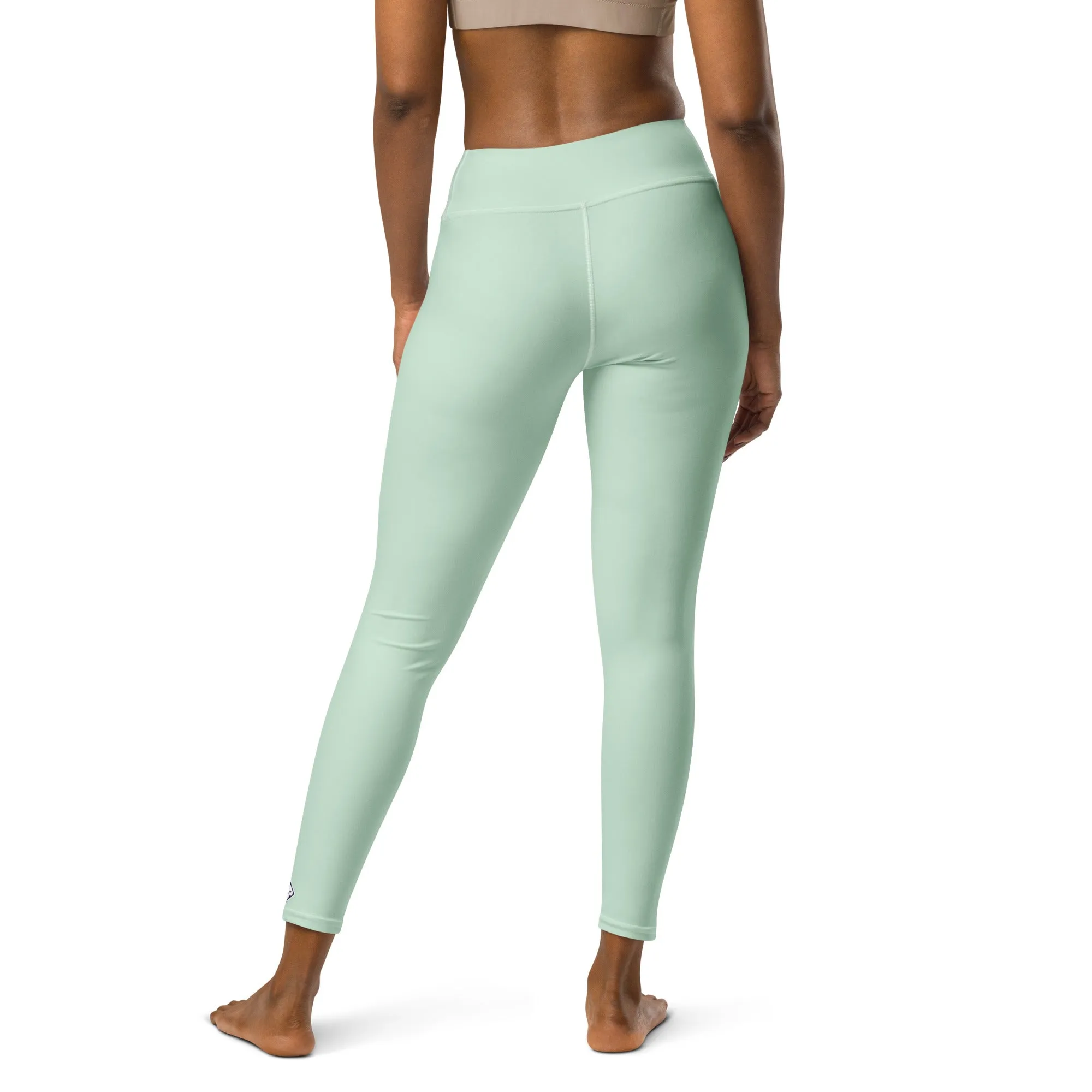 Modern Classic: Women's Solid Color Yoga Pants - Surf Crest