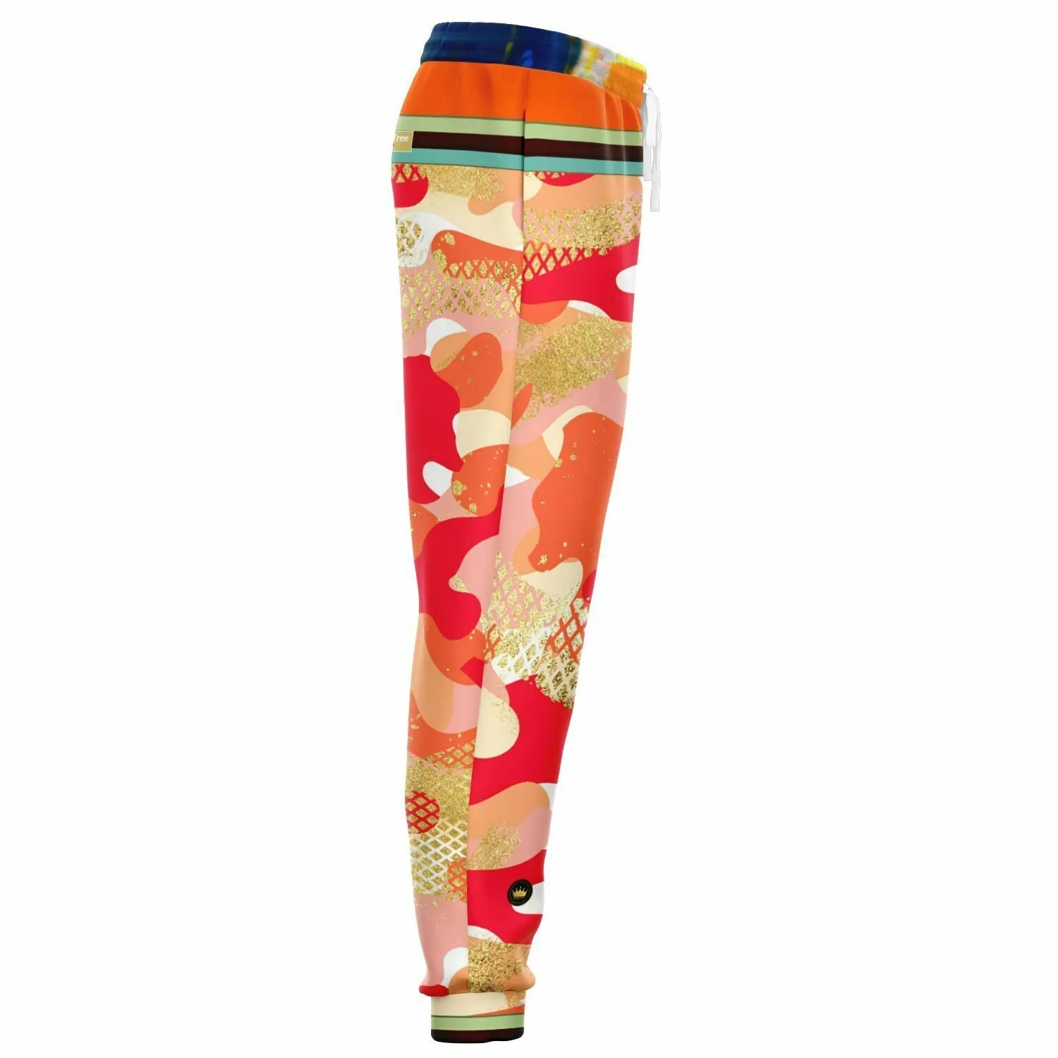 Orange Crescent Camo Eco-Poly Unisex Joggers