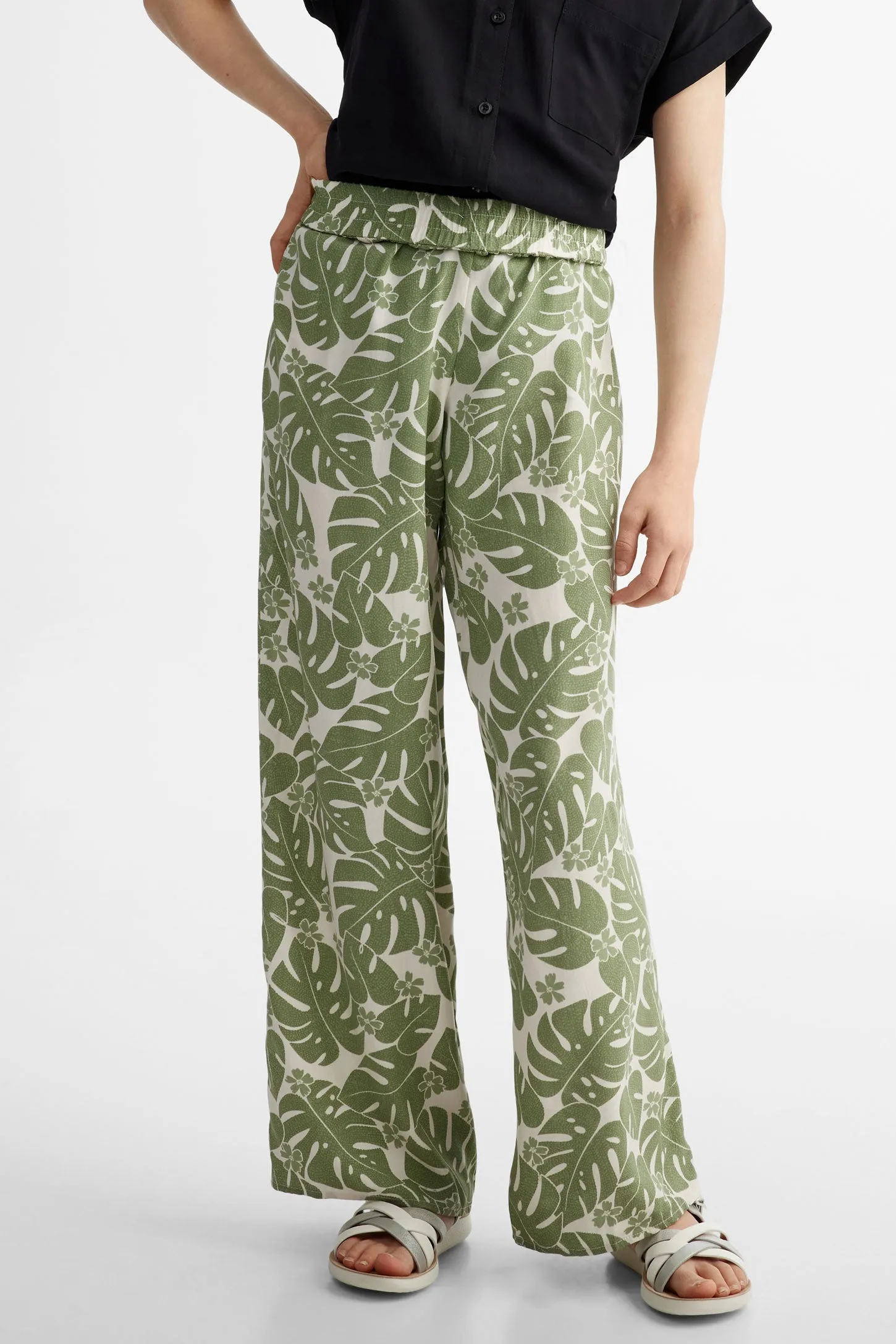 Pantalon Palazzo imprimé floral challis - Ado fille