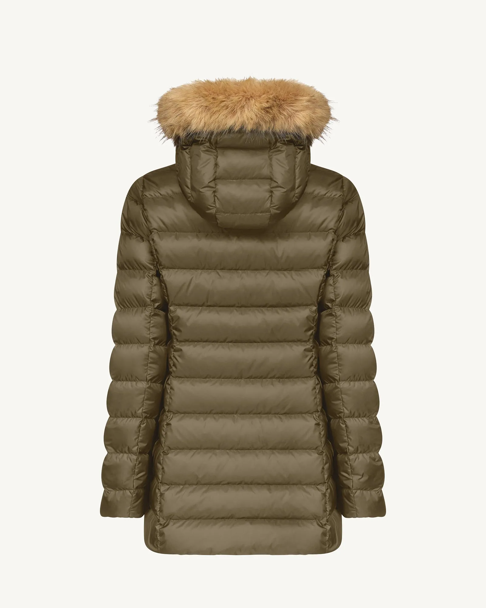 Perle Extreme Cold mid-length down jacket Army