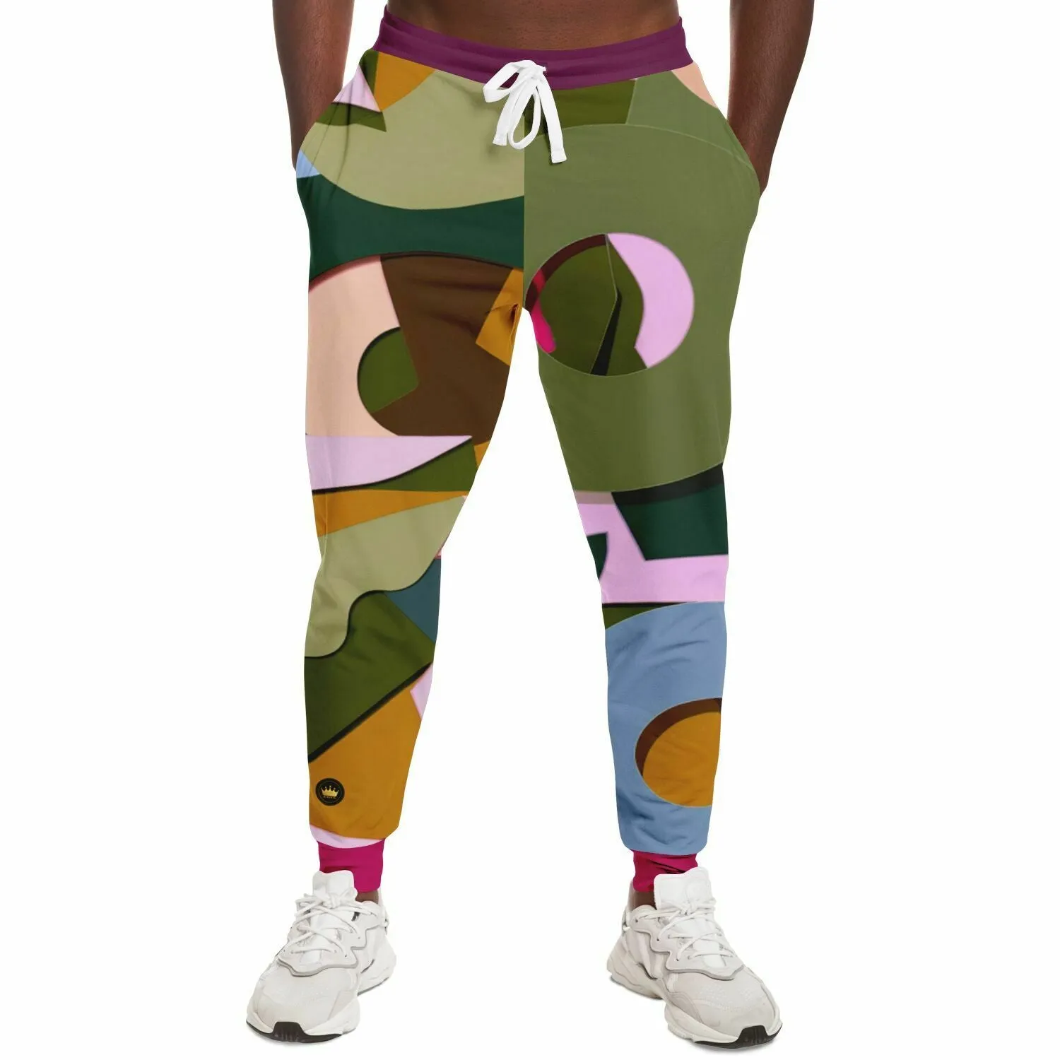 Pink Abstract Jungle Eco-Poly Camo Unisex Joggers