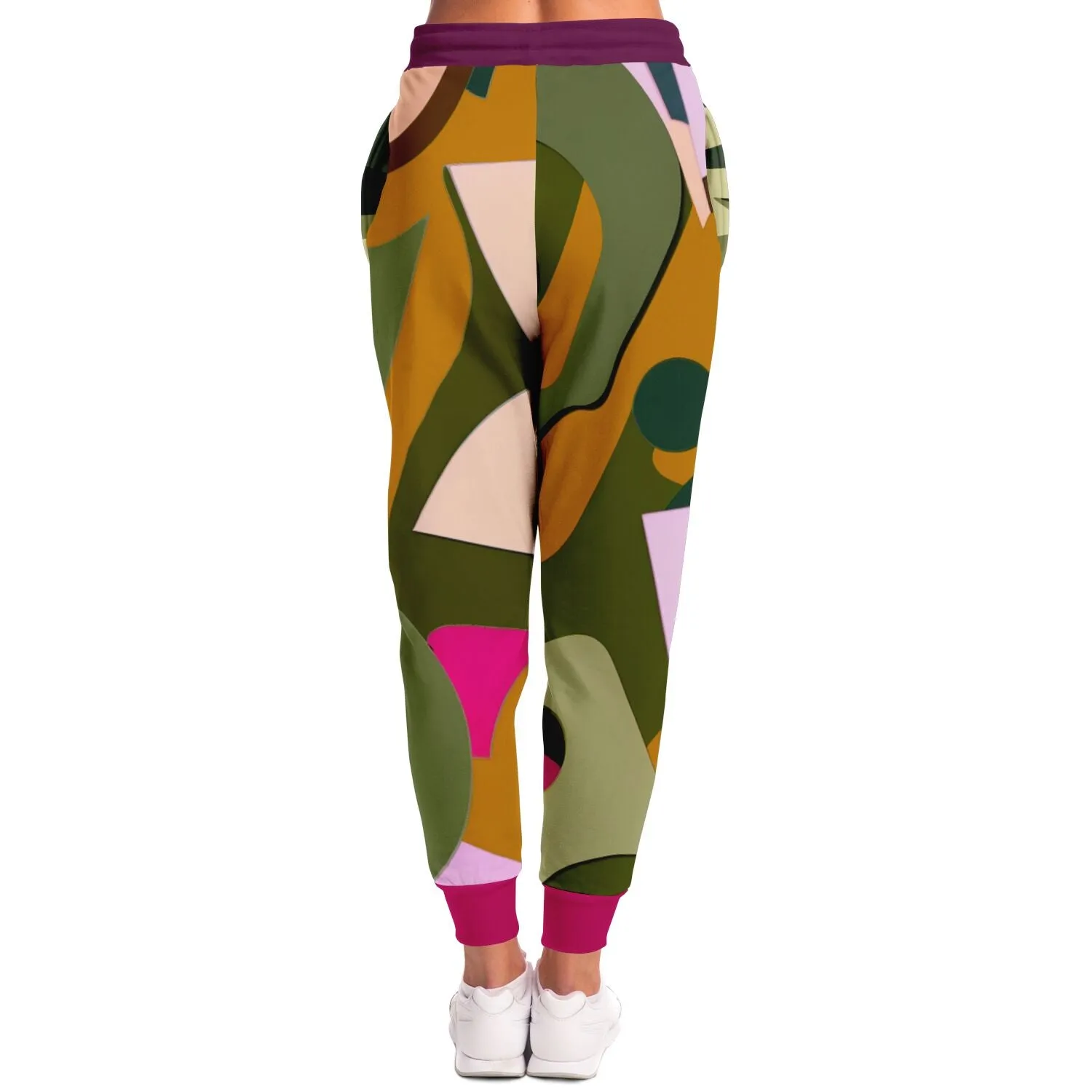 Pink Abstract Jungle Eco-Poly Camo Unisex Joggers