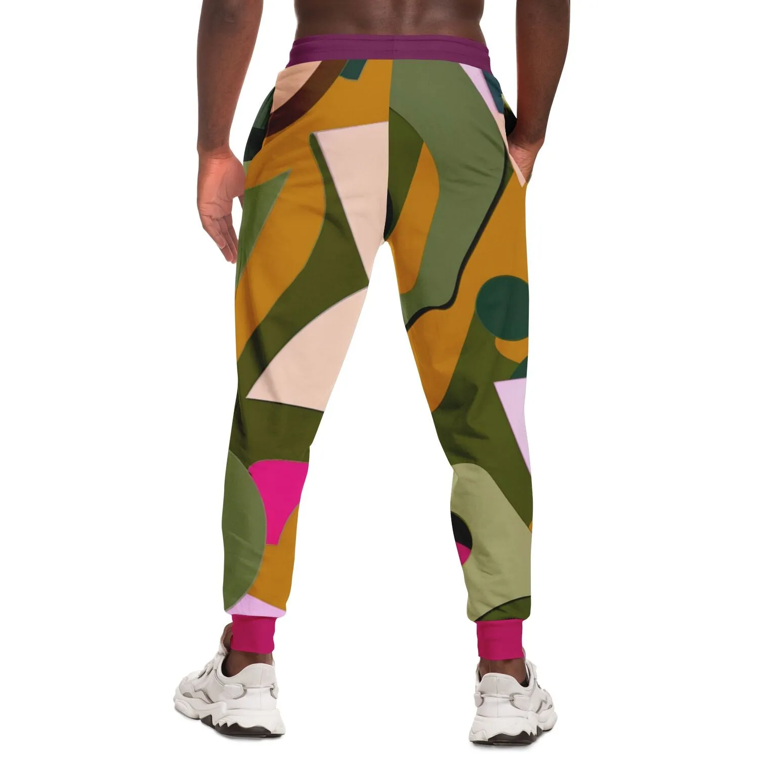 Pink Abstract Jungle Eco-Poly Camo Unisex Joggers