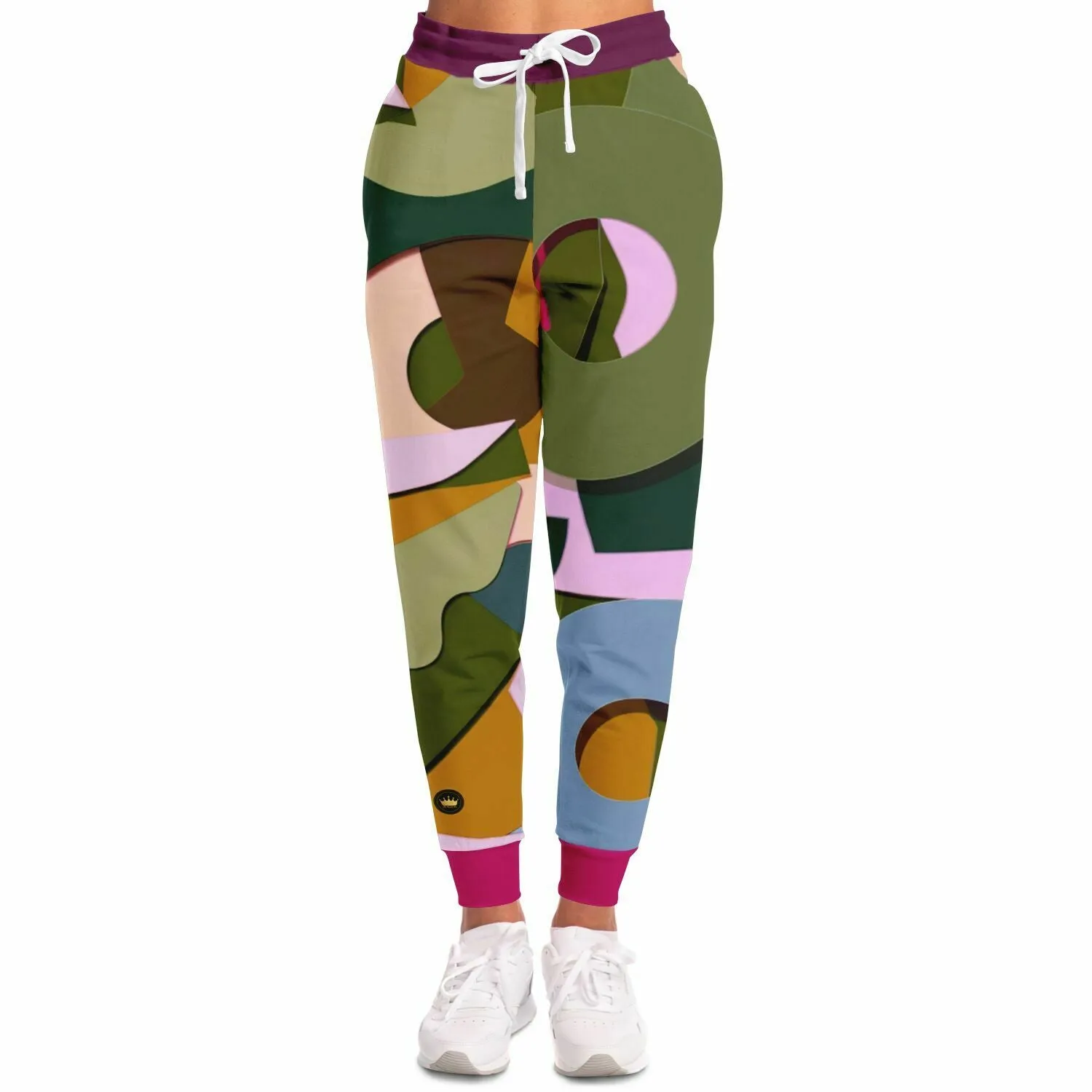 Pink Abstract Jungle Eco-Poly Camo Unisex Joggers