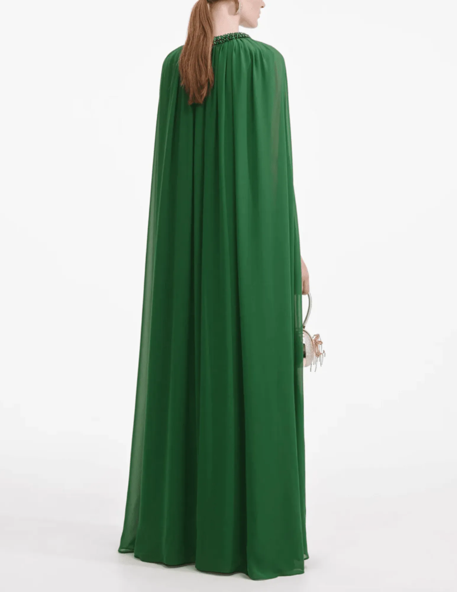 PRE-ORDER-Self-Portrait Chiffon Cape Maxi Dress