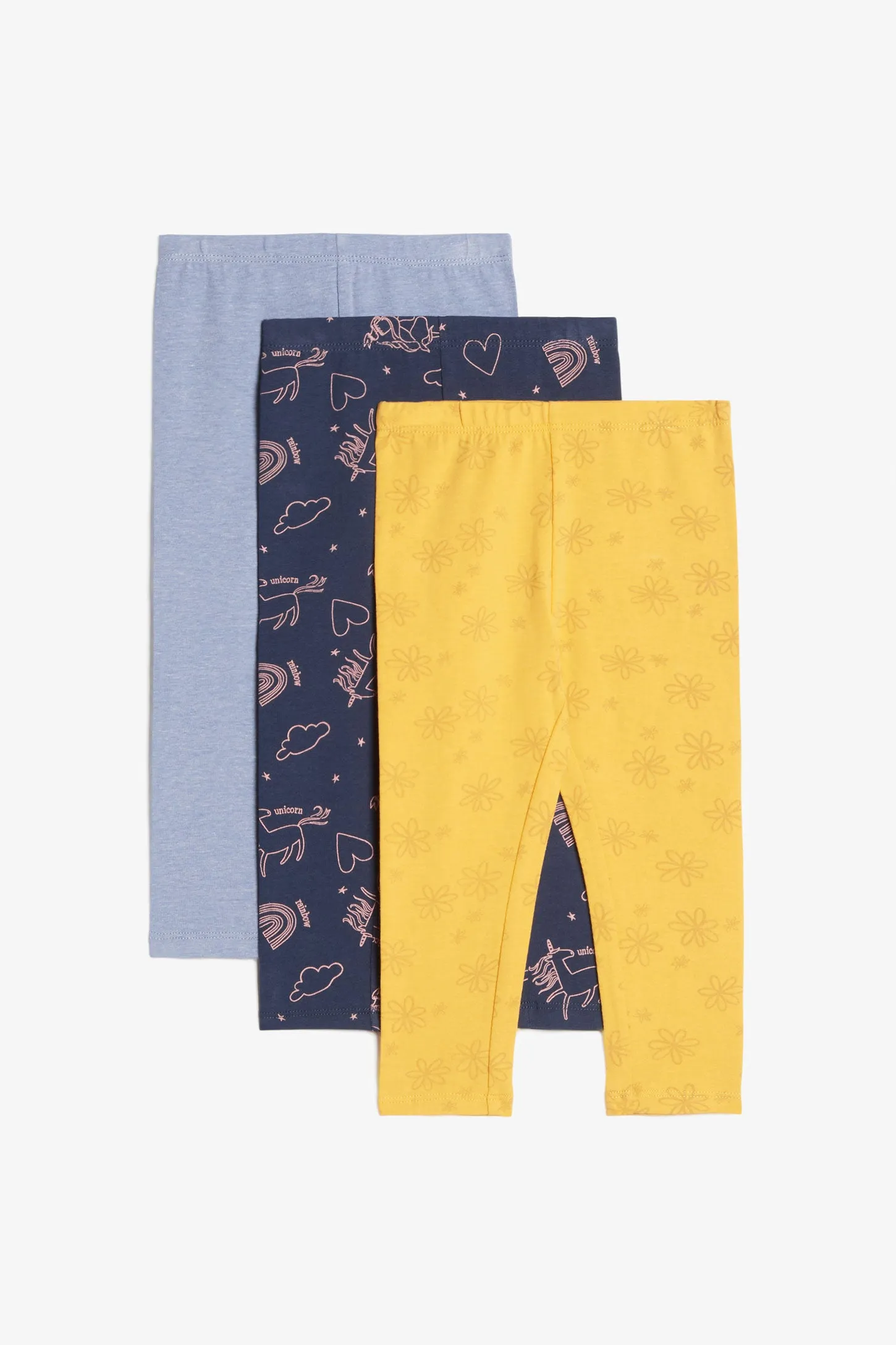 Prix pop, Lot de 3 leggings en coton - Bébé fille