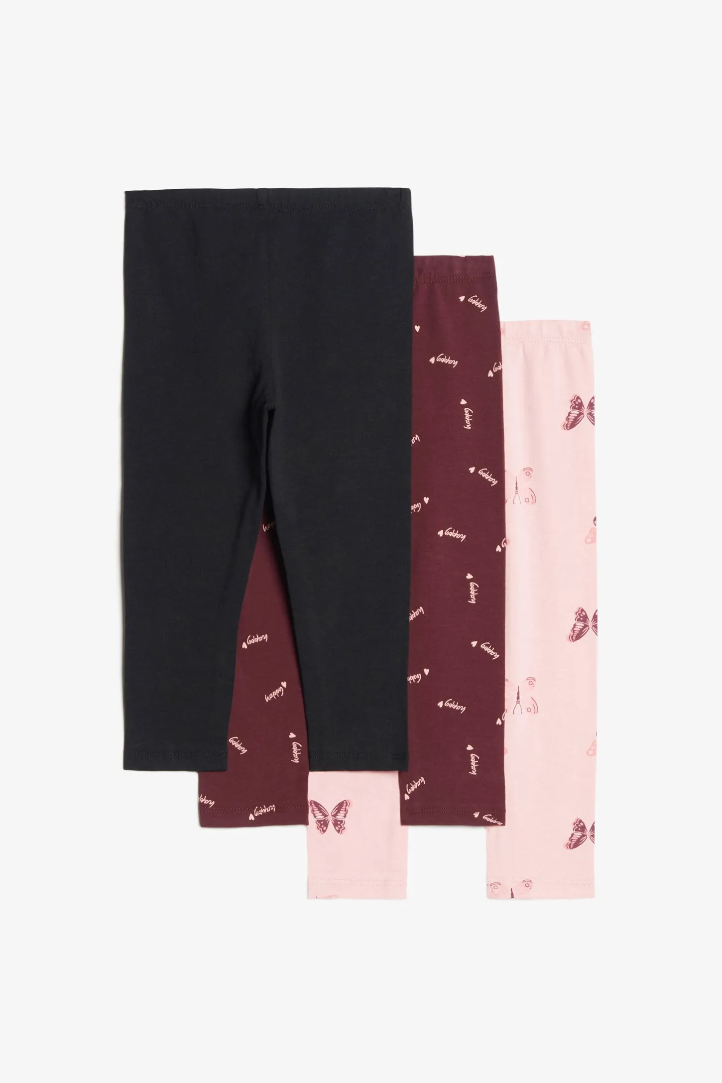 Prix pop, Lot de 3 leggings en coton - Bébé fille