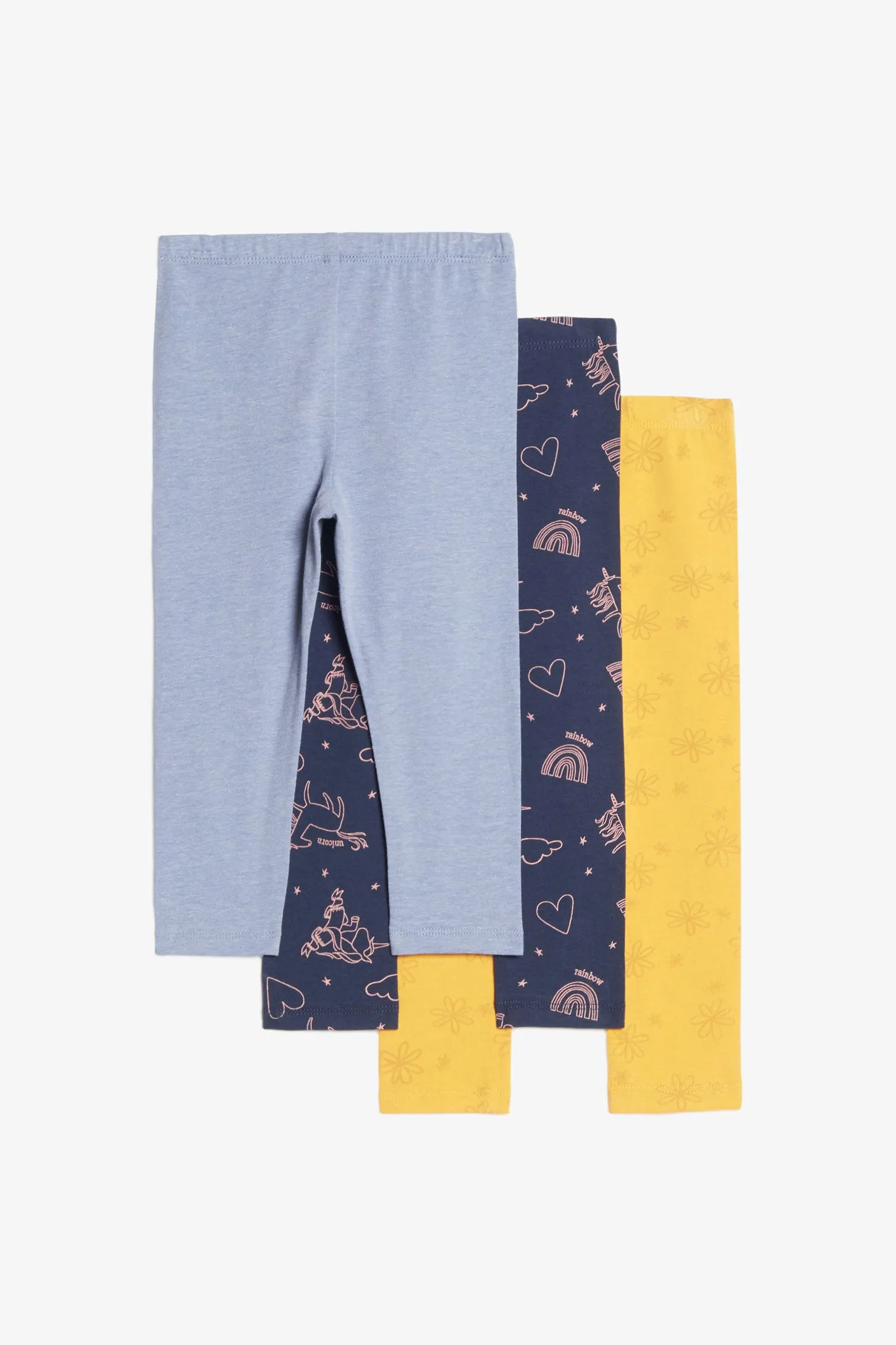 Prix pop, Lot de 3 leggings en coton - Bébé fille