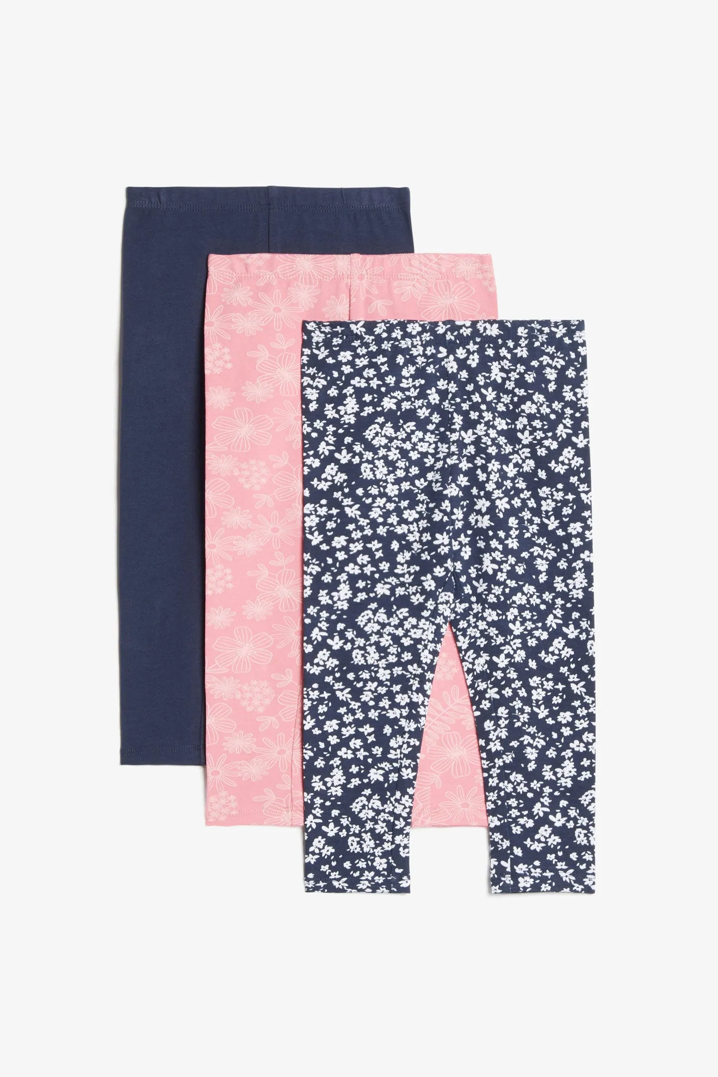 Prix pop, Lot de 3 leggings en coton - Bébé fille