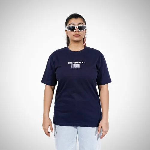 "Concept" Oversized Blue T-Shirt By DemonWear for Her