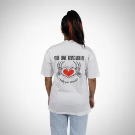 "True Love Incarnate" Oversized White T-Shirt By DemonWear for Her