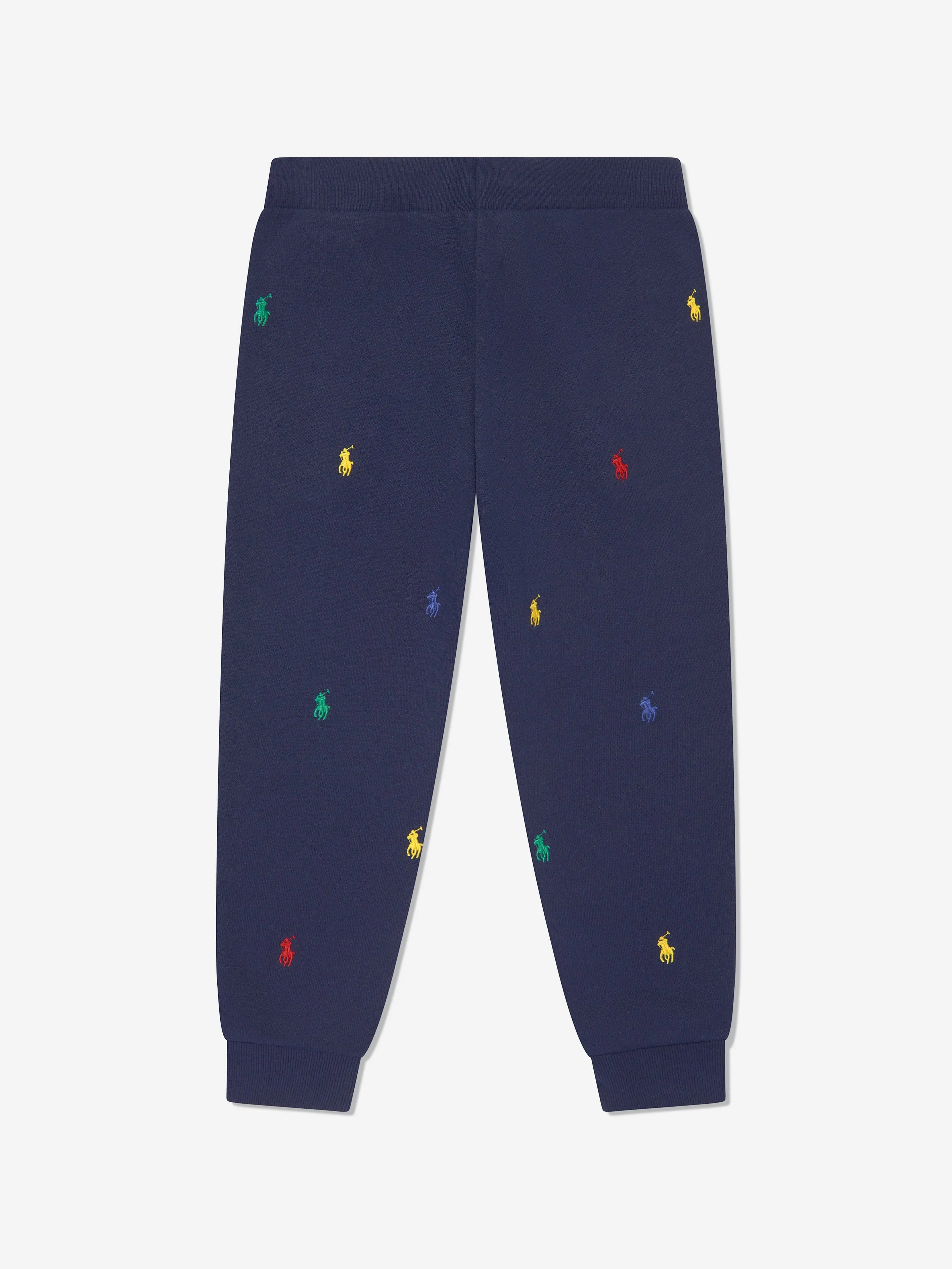 Ralph Lauren Boys Multi Logo Joggers in Navy