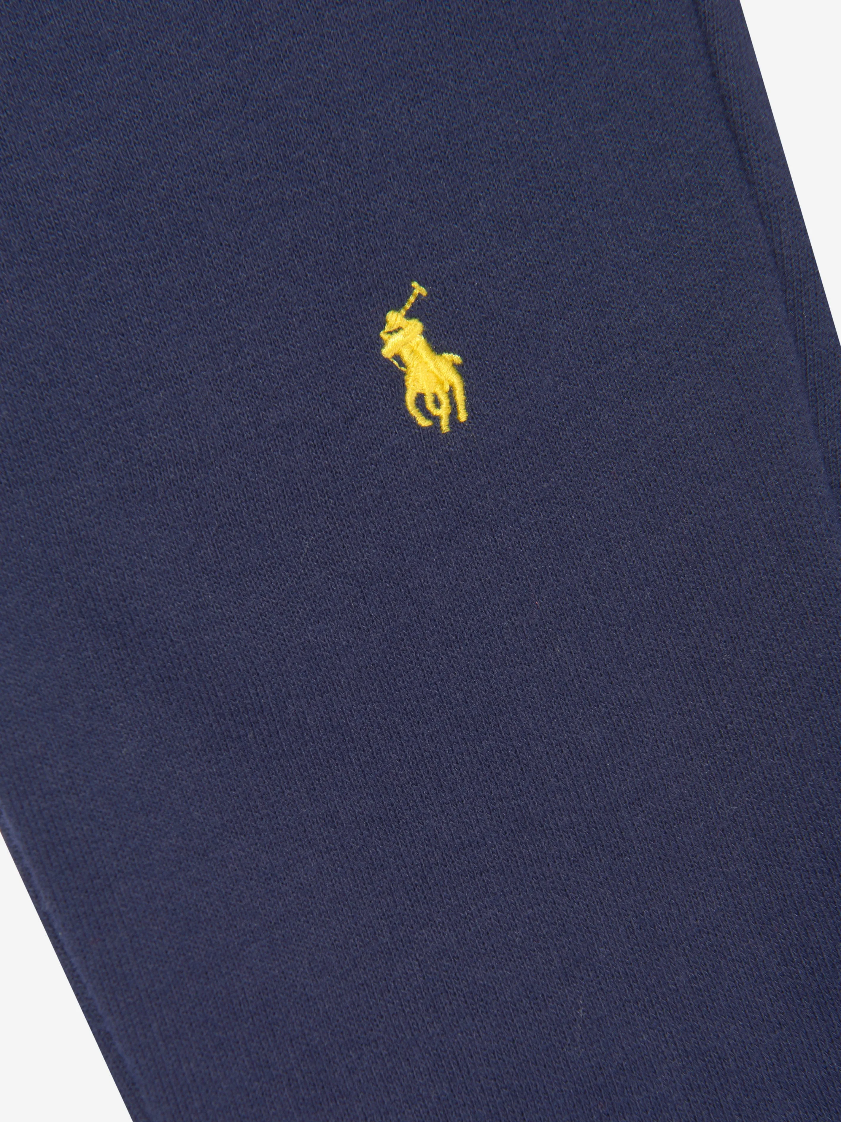 Ralph Lauren Boys Multi Logo Joggers in Navy