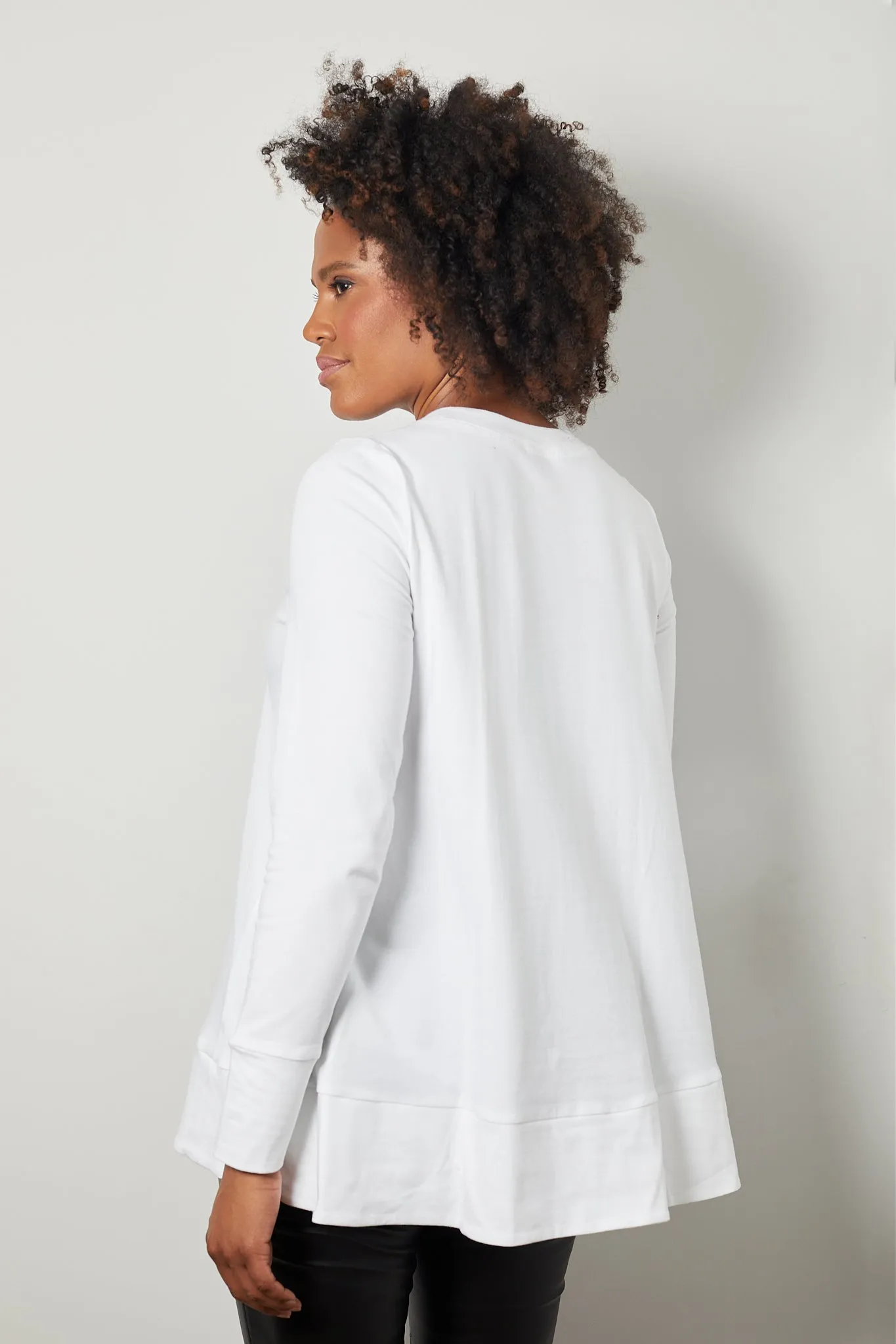 RENEE-CREW NECK LONG SLEEVE TUNIC T-SHIRT