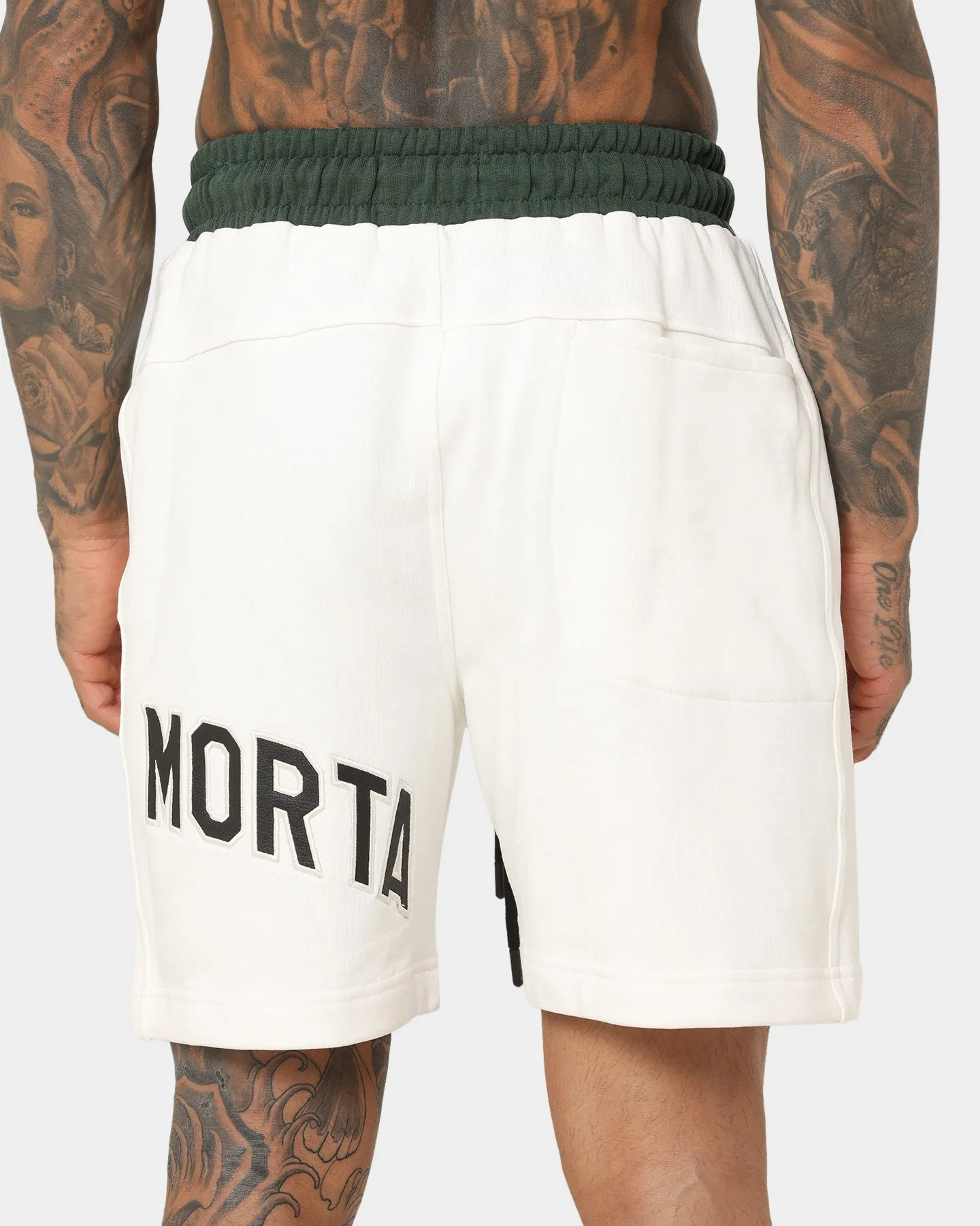 Saint Morta Kingdom Sweat Shorts Off White/Green