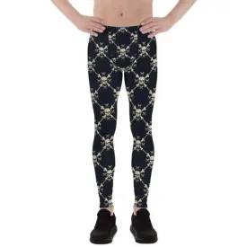 Skull Chain Graphic Men's High-Performance Active Leggings