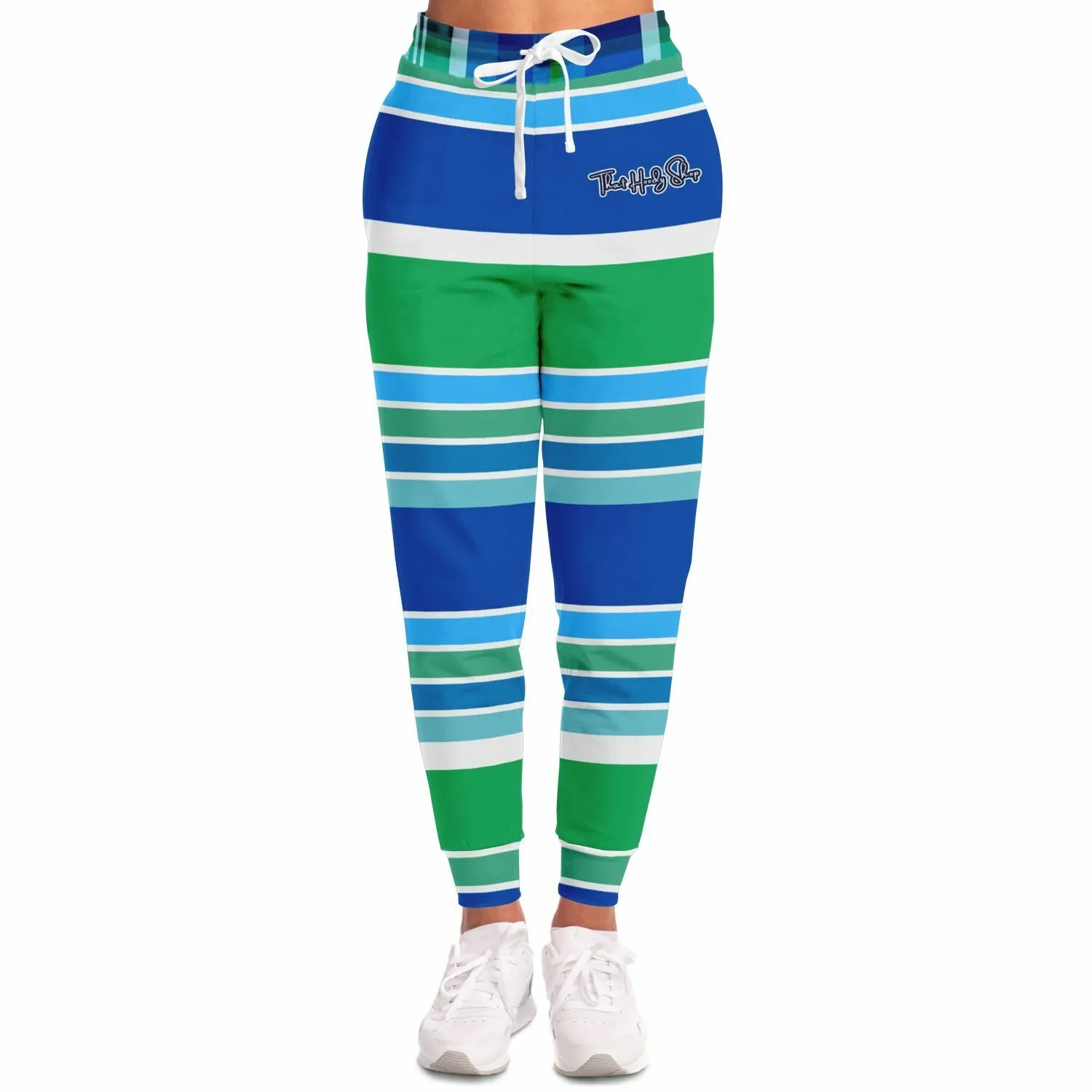 Stay Fresh Blue Marine Stripe Eco-Poly Unisex Joggers