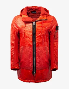 Stone Island Shadow Project Dual Grid Orange Nylon Parka