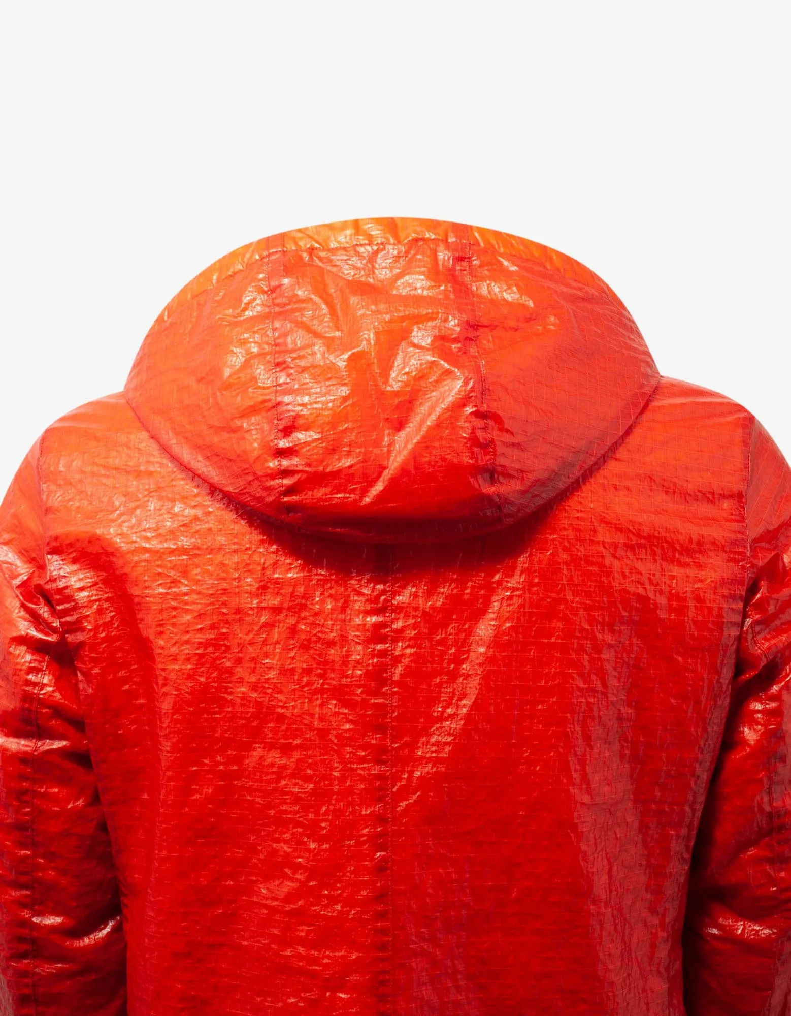 Stone Island Shadow Project Dual Grid Orange Nylon Parka