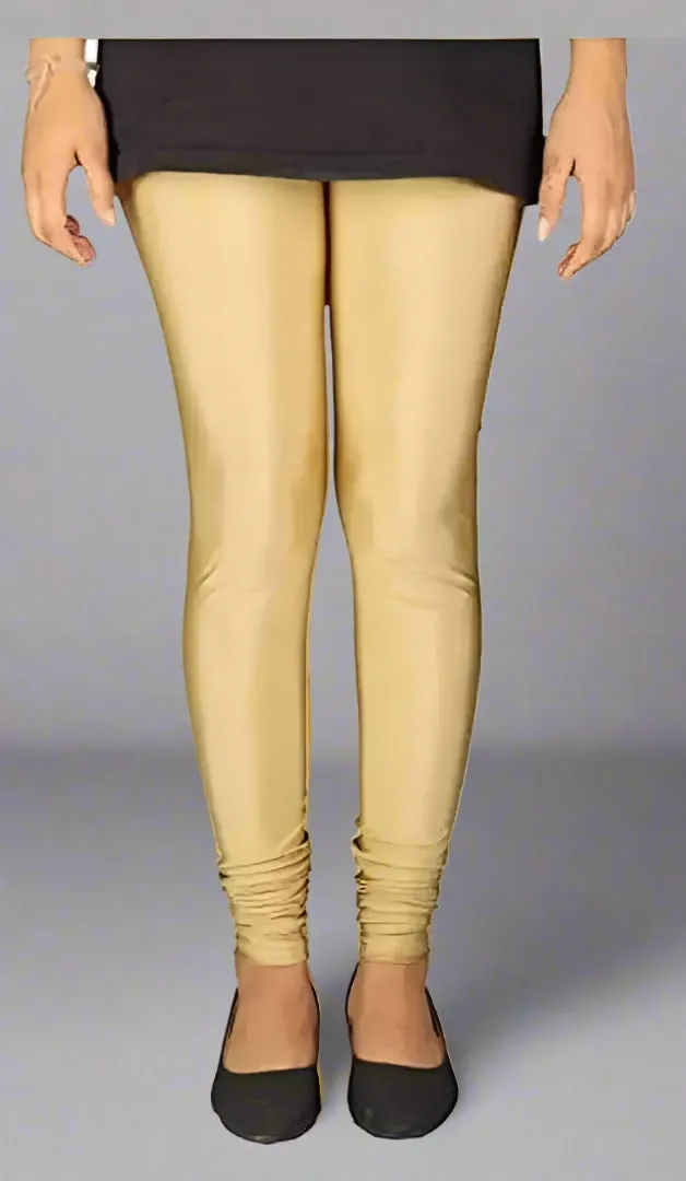 Stylish Polyester Gold Solid Leggings stylish,cool & comfortable for Women