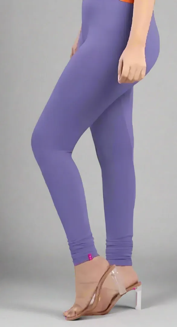 Stylish Polyester Light Purple Solid Leggings stylish,cool & comfortable for Women