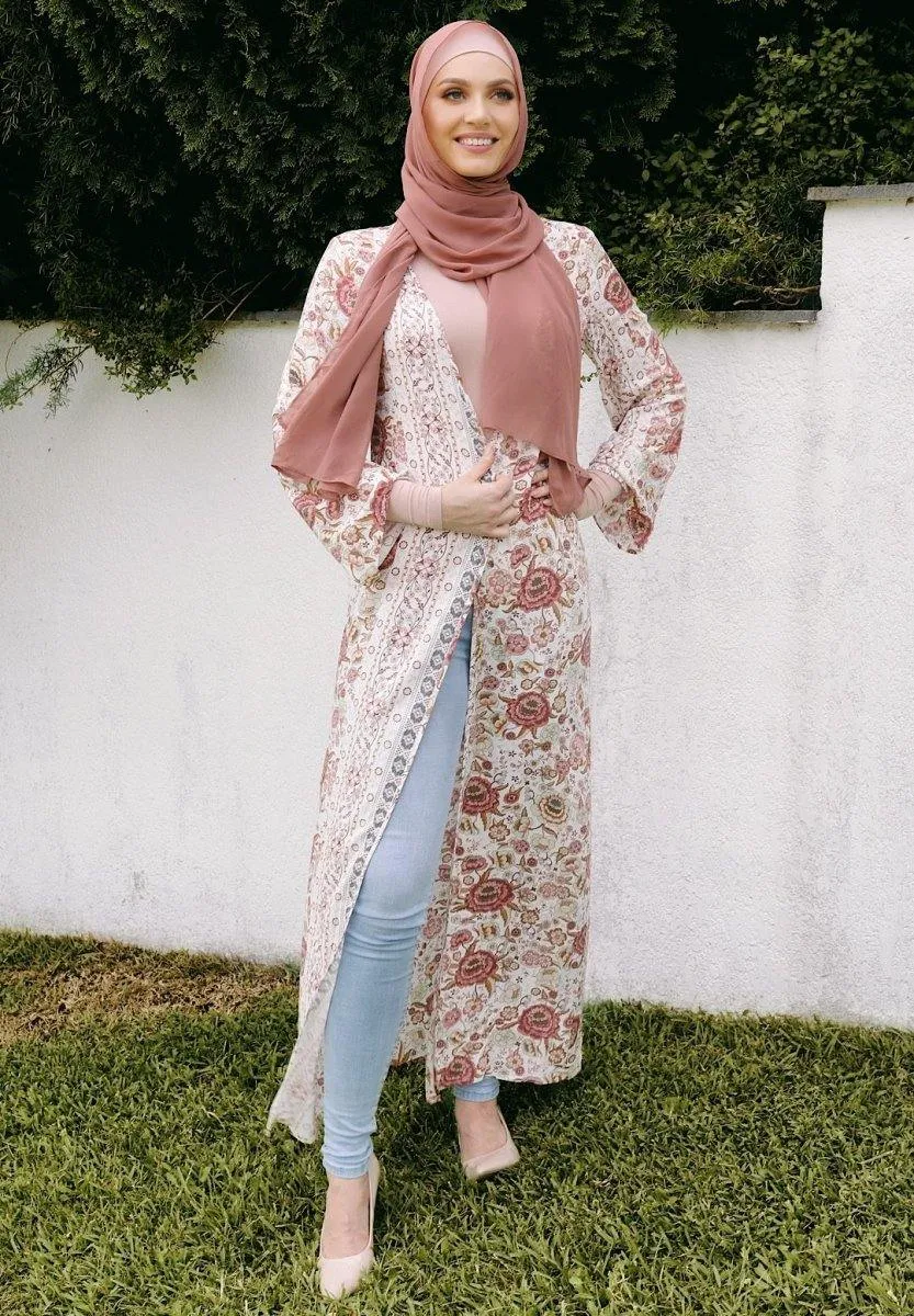 Summer Floral Maxi Cape