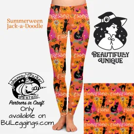 Summerween Jack-a-Doodle (Johanna Parker Exclusive) - High-quality Handcrafted Vibrant Leggings