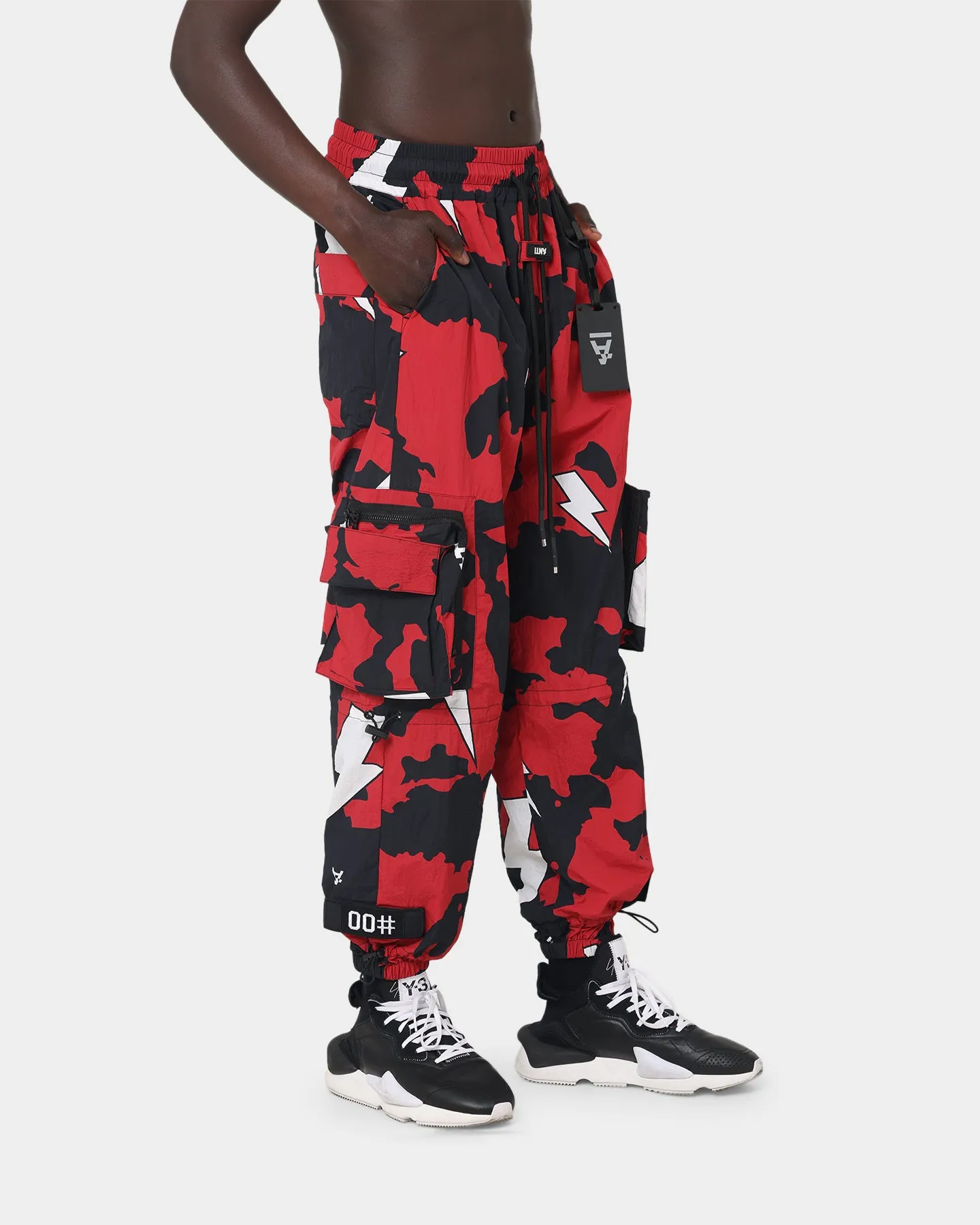 The Anti Order Storm Camo Track Joggers Black/Red/White