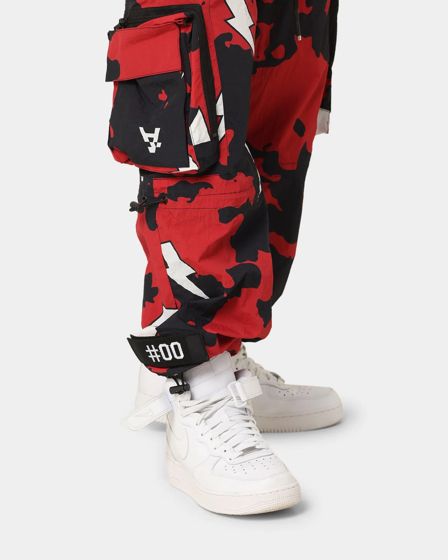 The Anti Order Storm Camo Track Joggers Black/Red/White