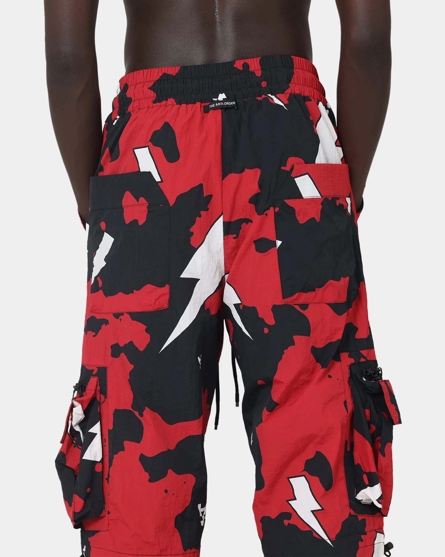 The Anti Order Storm Camo Track Joggers Black/Red/White