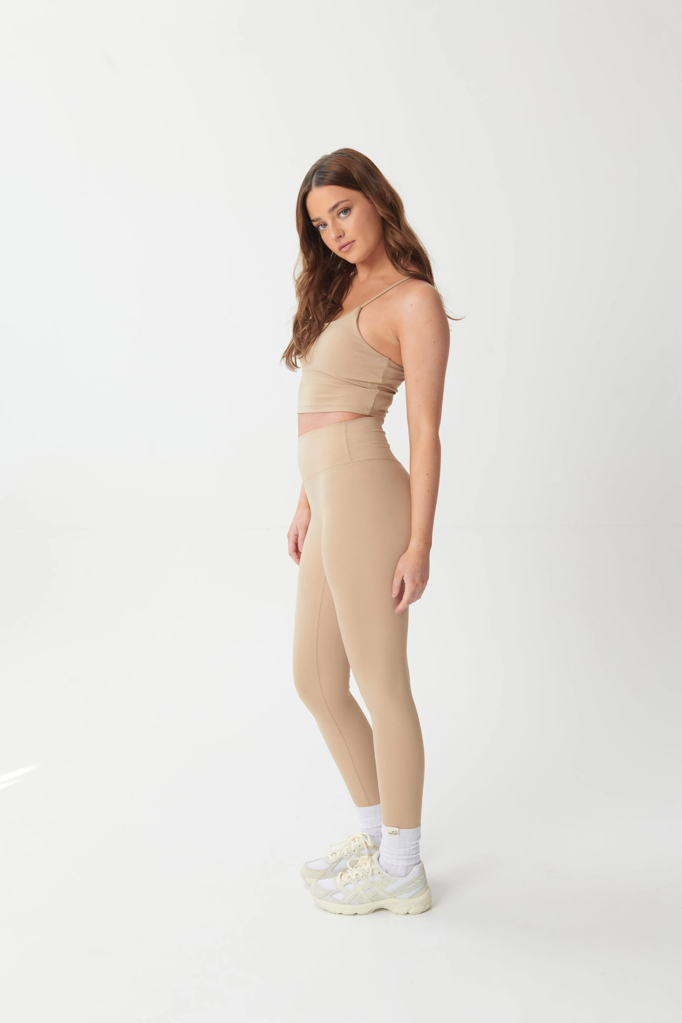 Ultra-Soft High-Waisted Leggings - Sand