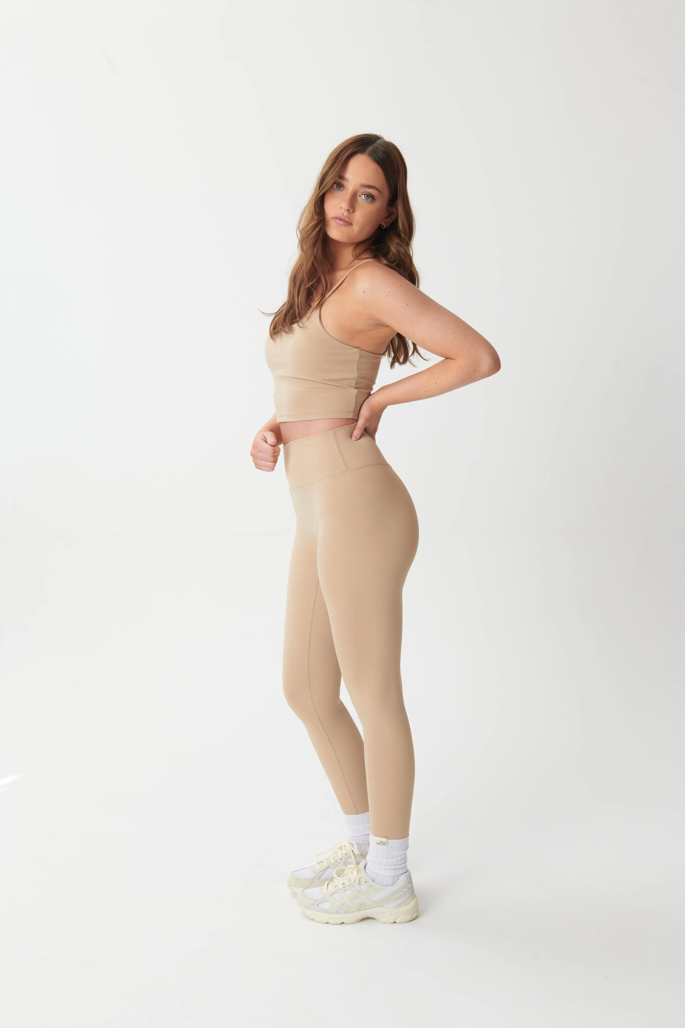 Ultra-Soft High-Waisted Leggings - Sand