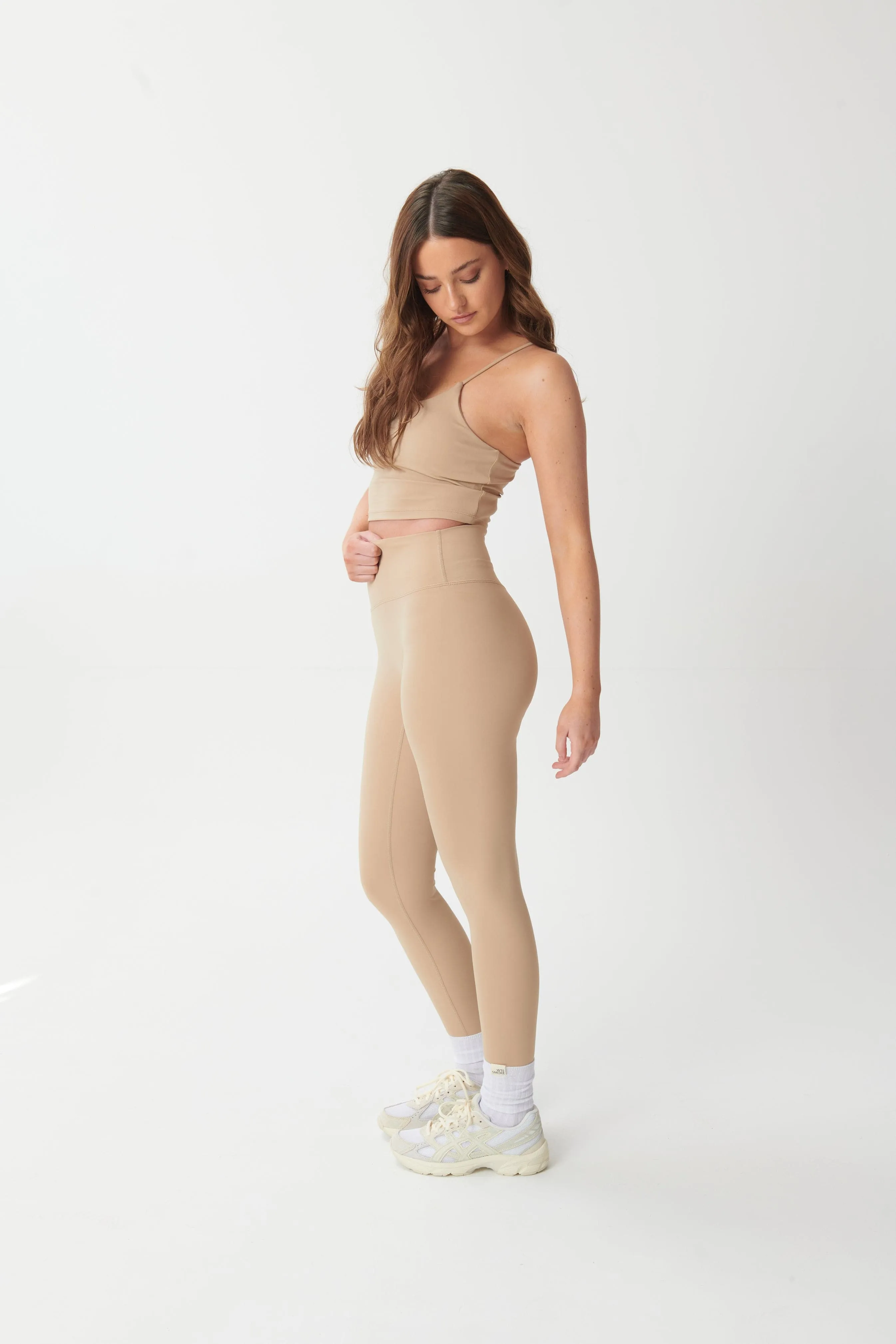 Ultra-Soft High-Waisted Leggings - Sand