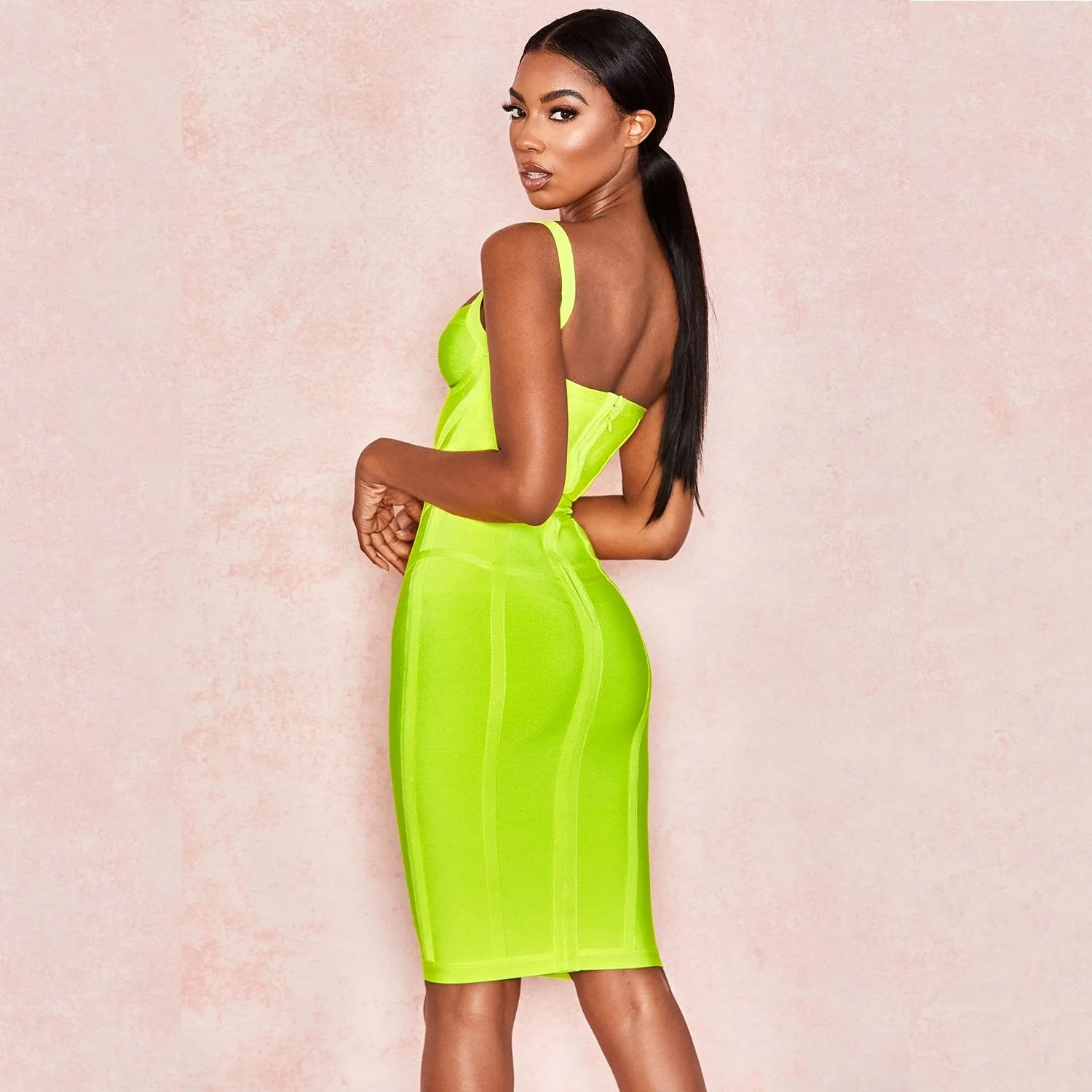 Winnal Womens Rayon Bandage Bodycon Party Dress Green