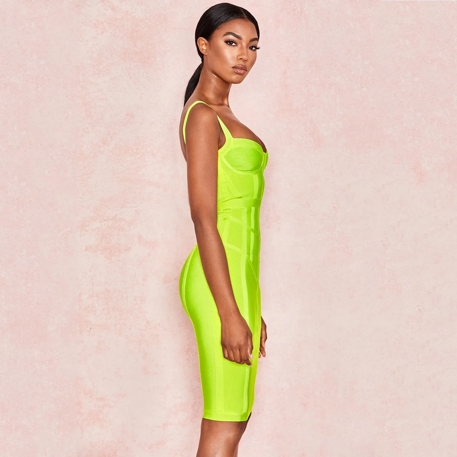 Winnal Womens Rayon Bandage Bodycon Party Dress Green