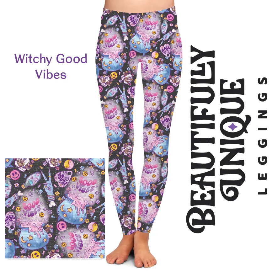 Witchy Good Vibes (Semi-Exclusive) - High-quality Handcrafted Vibrant Leggings