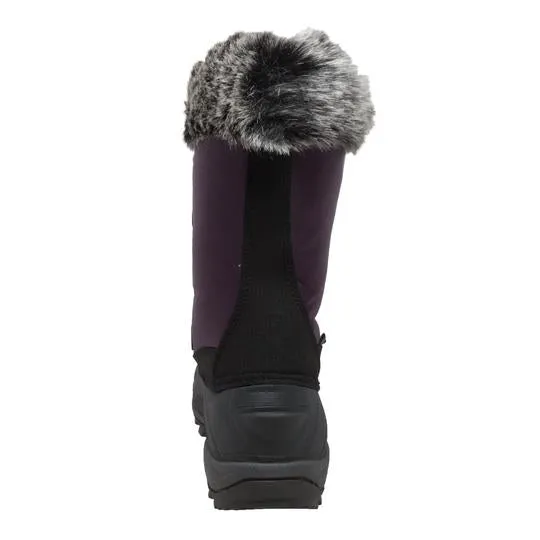 Women's Nylon Winter Purple Leather Boots