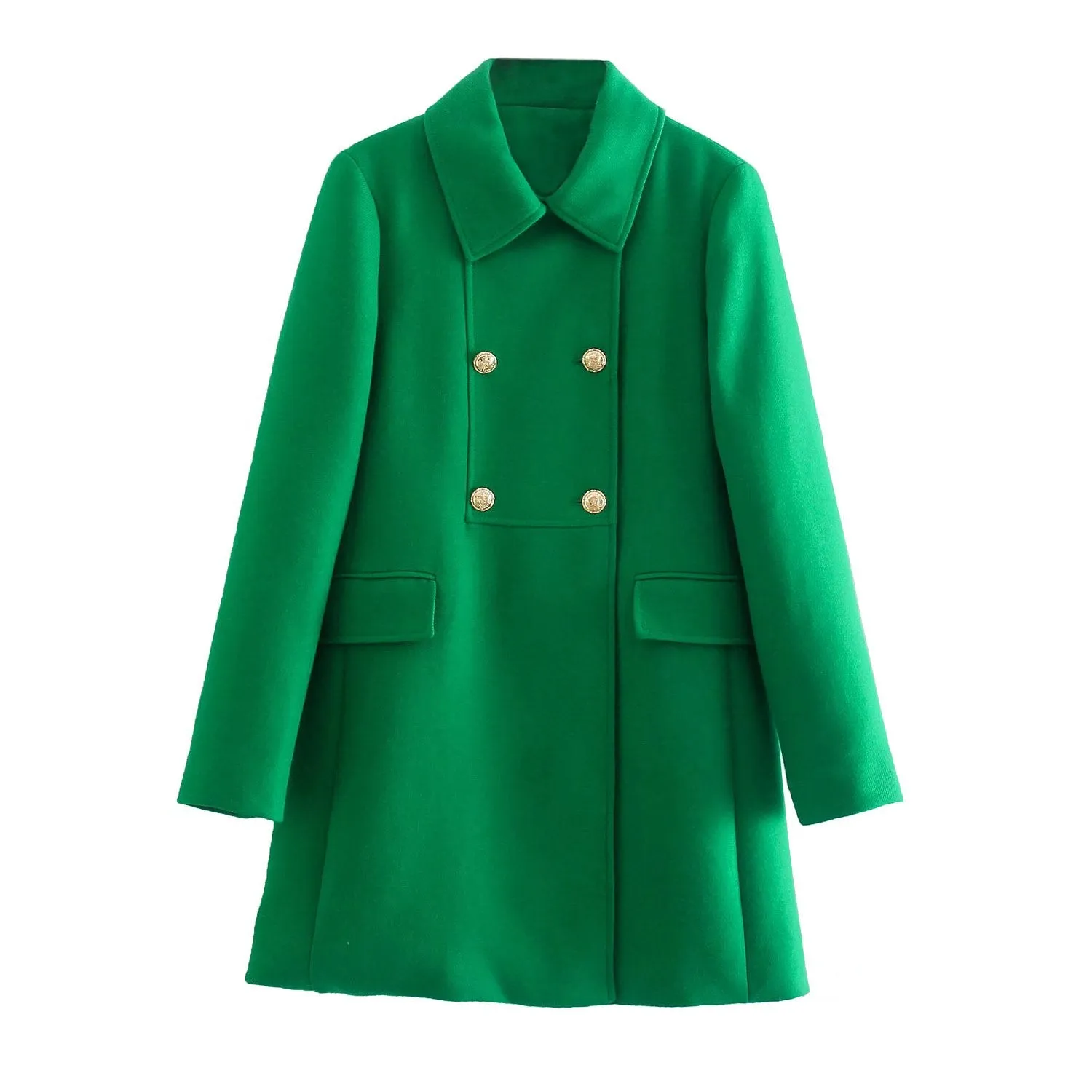 xakxx Winter Jacket Coat Parkas Coat New Fashion Slim Lapel Long Sleeve Green Winter Women Jacket Casual Street Warm Parkas