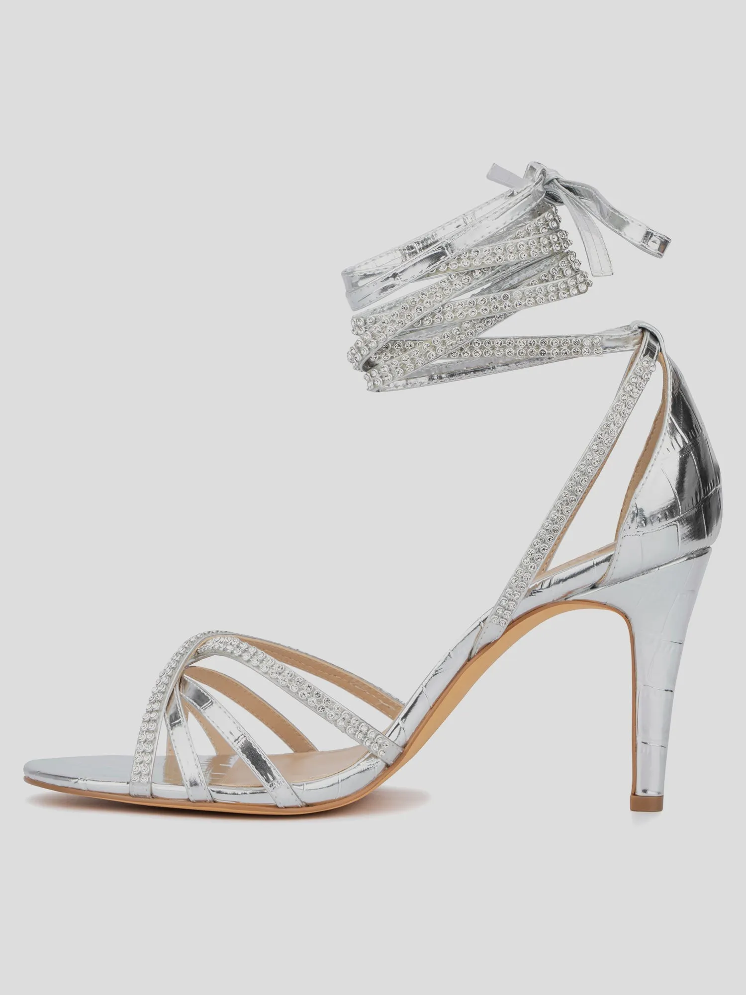 Yara Wide Width Jeweled Strappy Heels