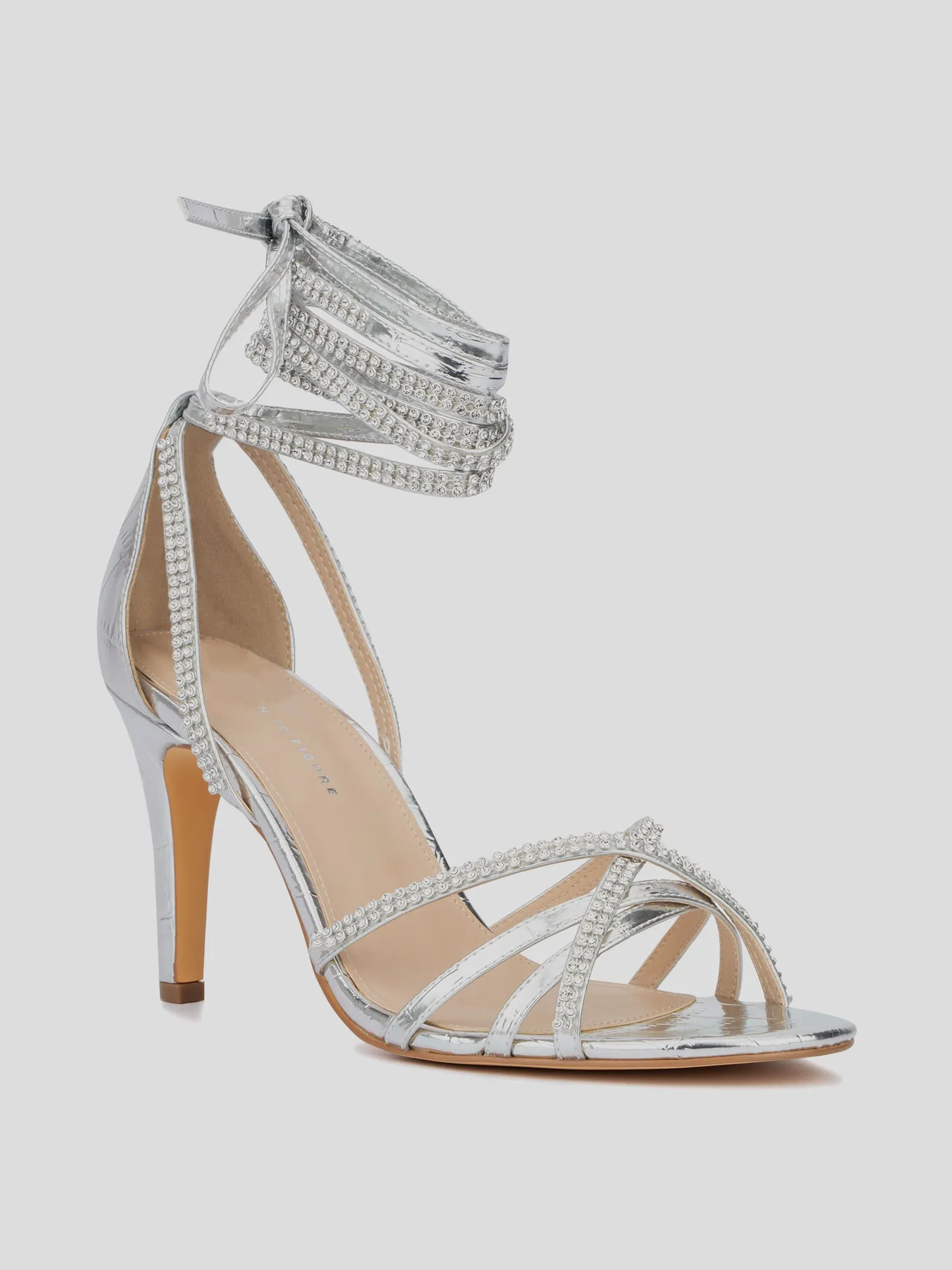 Yara Wide Width Jeweled Strappy Heels