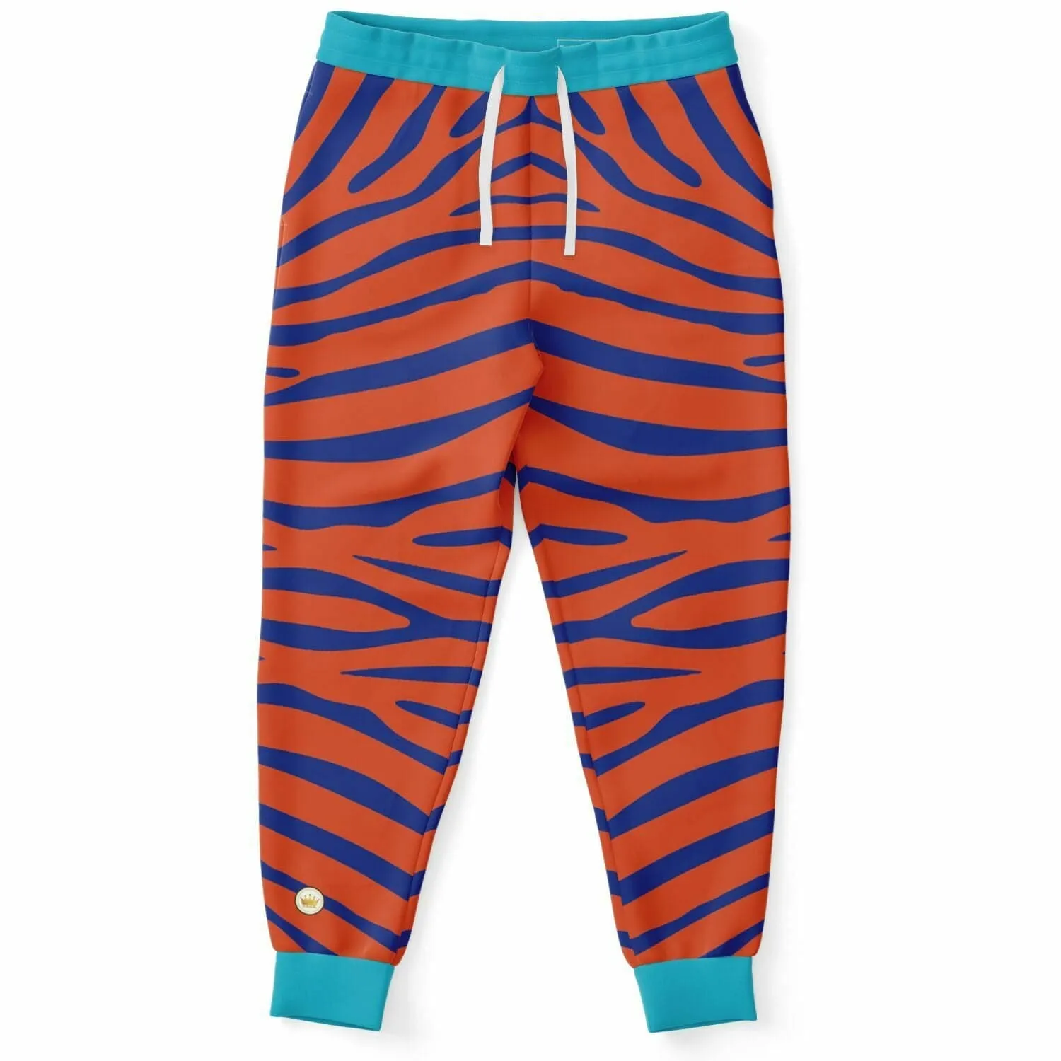 Zebra in Orange Electric Eco-Poly Unisex Joggers